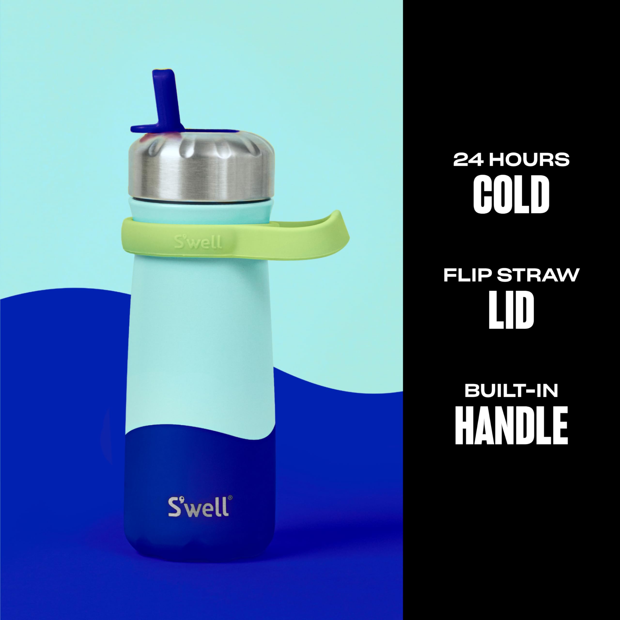 s-well-stainless-steel-traveler-16oz-with-flip-straw-lid-blueberry image 2