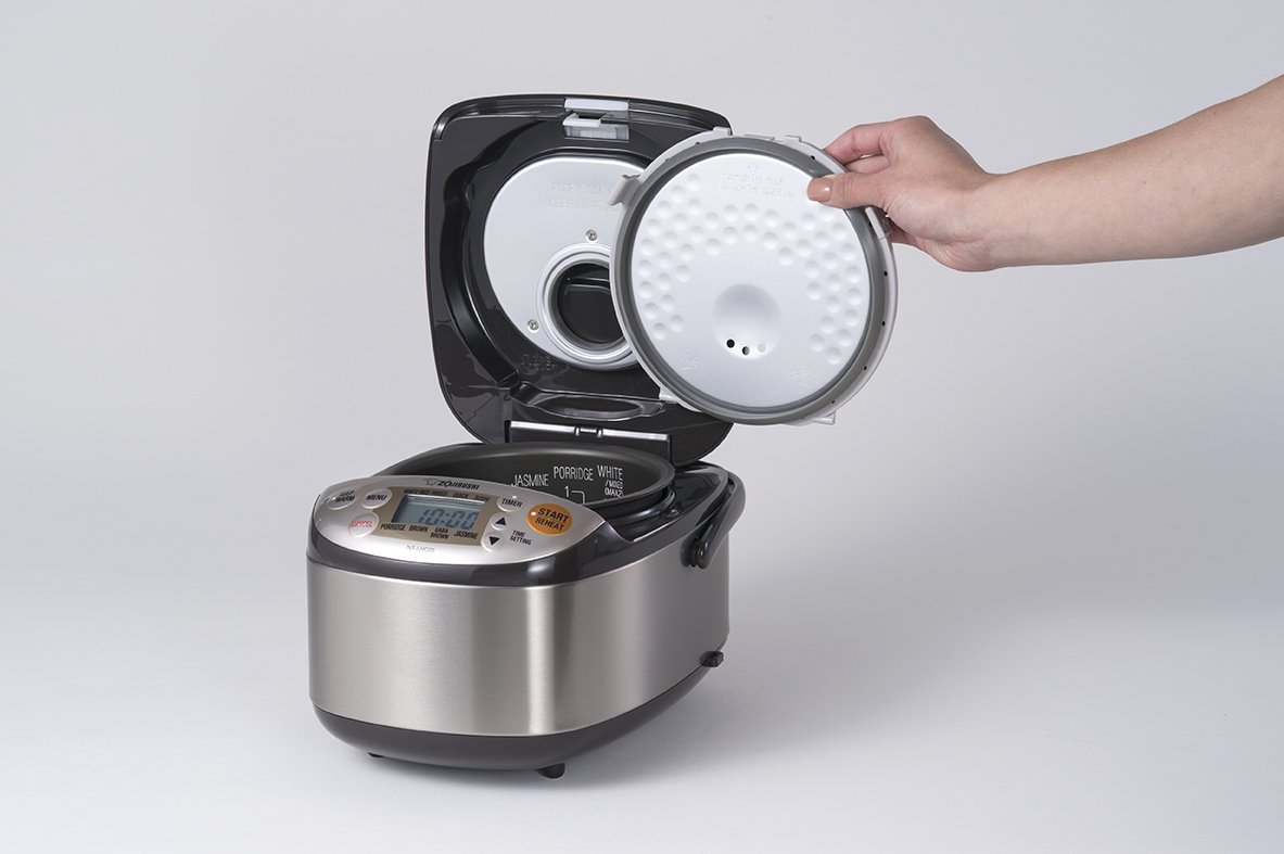 zojirushi-micom-3-cup-rice-cooker-warmer-ns-lhc05-stainless-dark-brown image 6