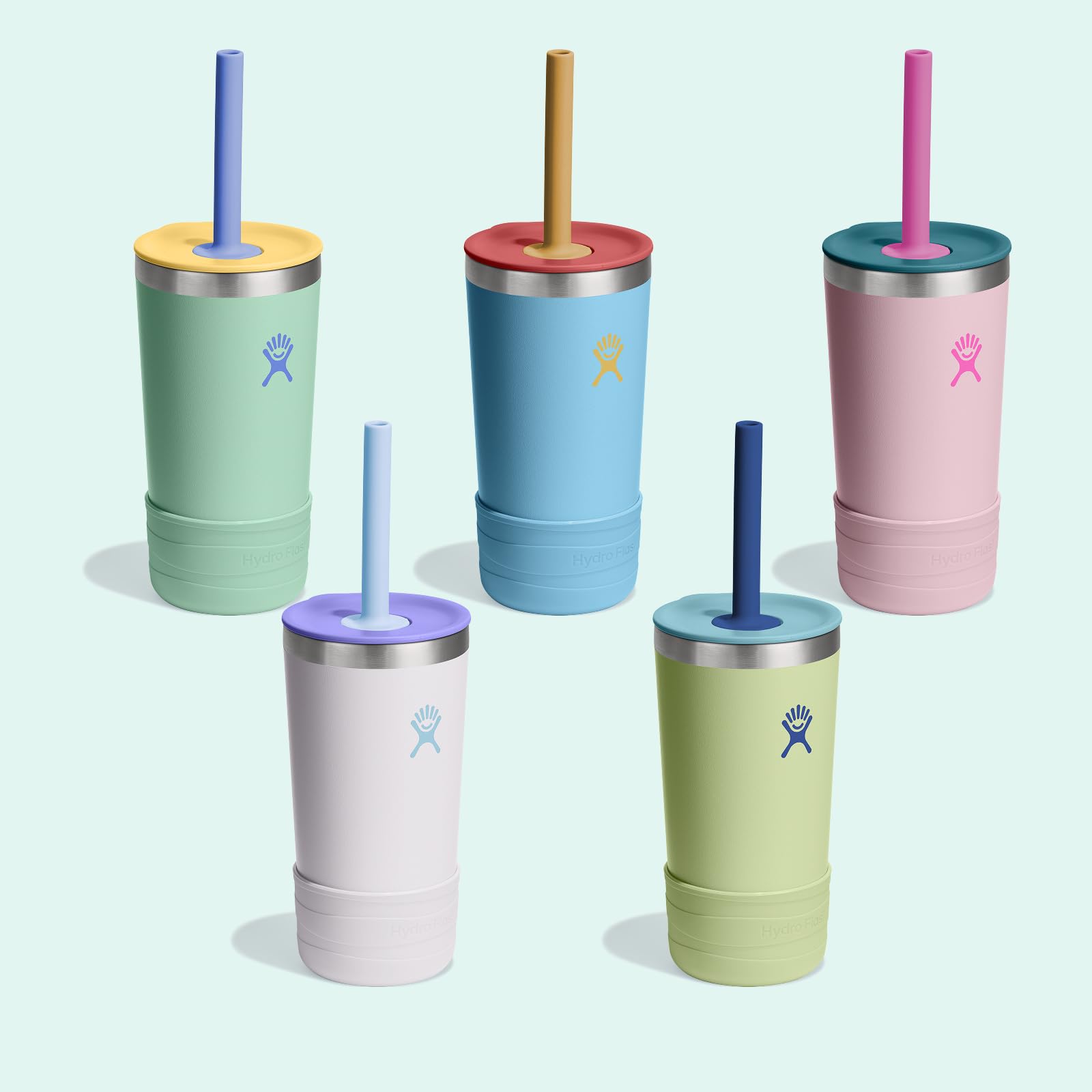 hydro-flask-kids-12-oz-tumbler-with-lid-and-straw-mermaid-green-insulated-stainl image 7