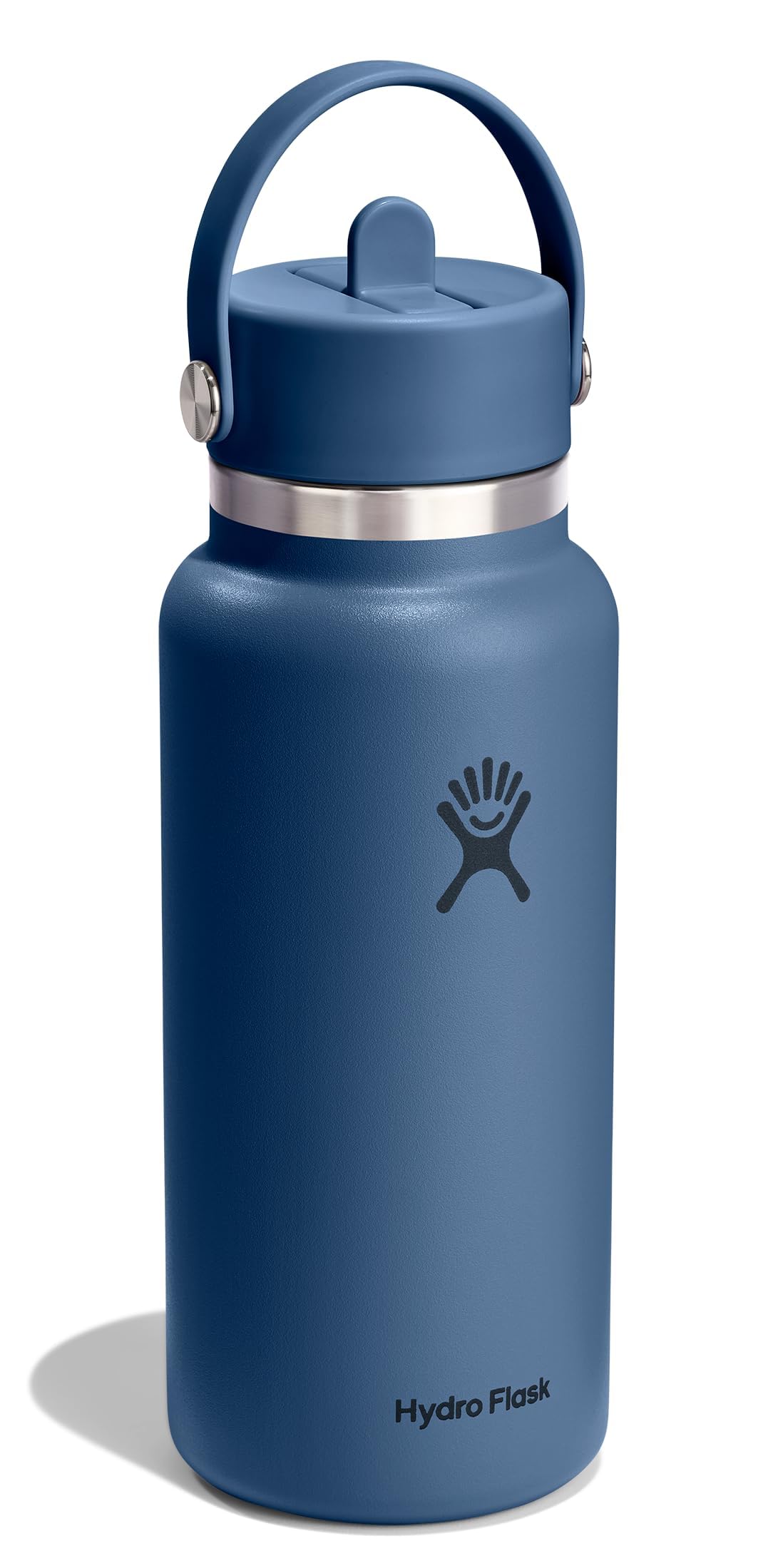 hydro-flask-32-oz-wide-mouth-water-bottle-with-flex-straw-lid-harbor-blue-get-bl image 2