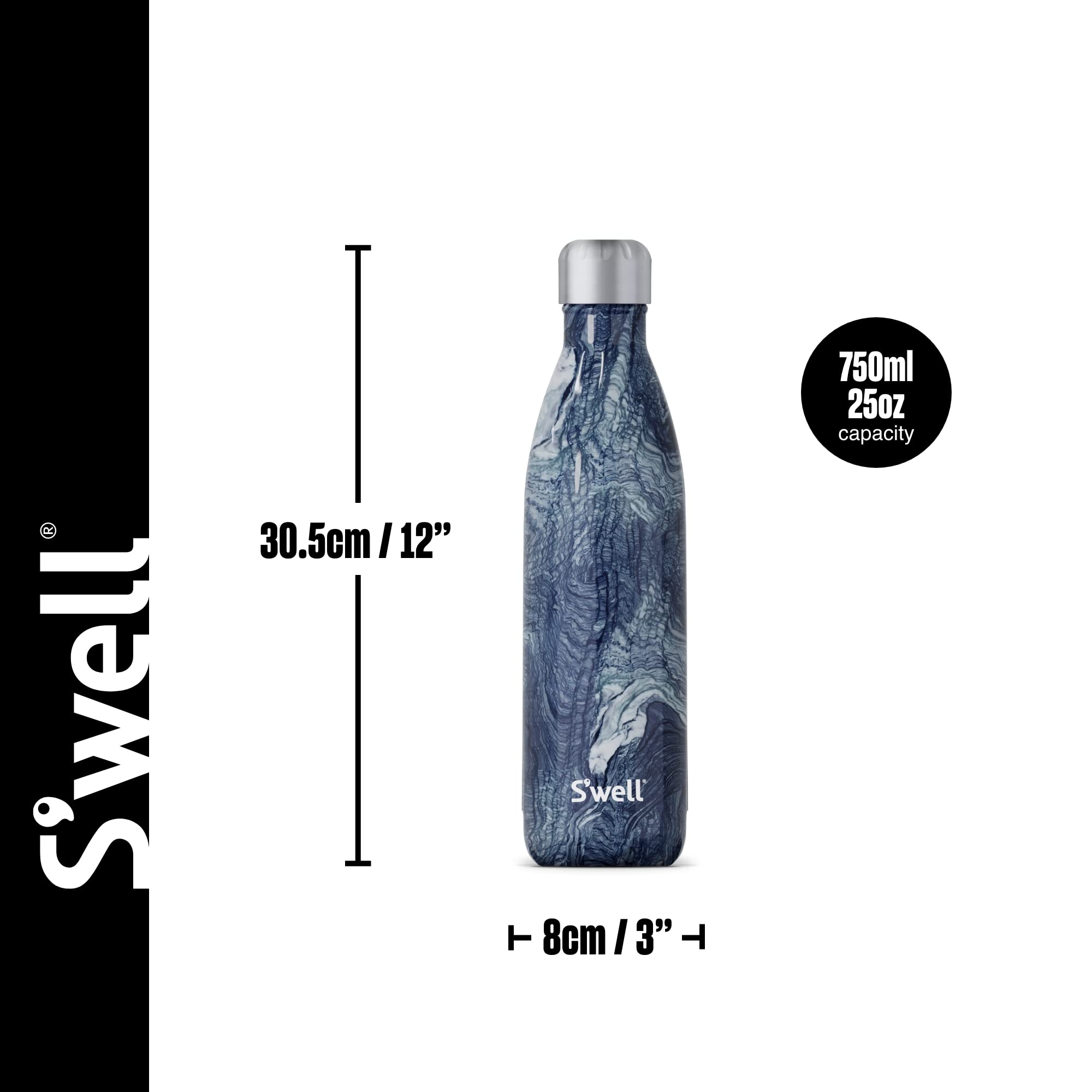 s-well-stainless-steel-reusable-water-bottle-750ml-azurite-marble image 2