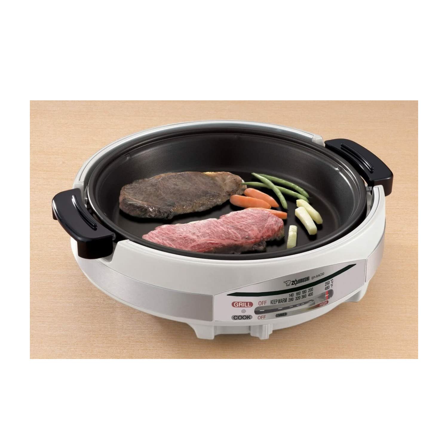 zojirushi-ep-rac50-gourmet-d-expert-1350-watt-electric-skillet-with-two-plates-a image 3