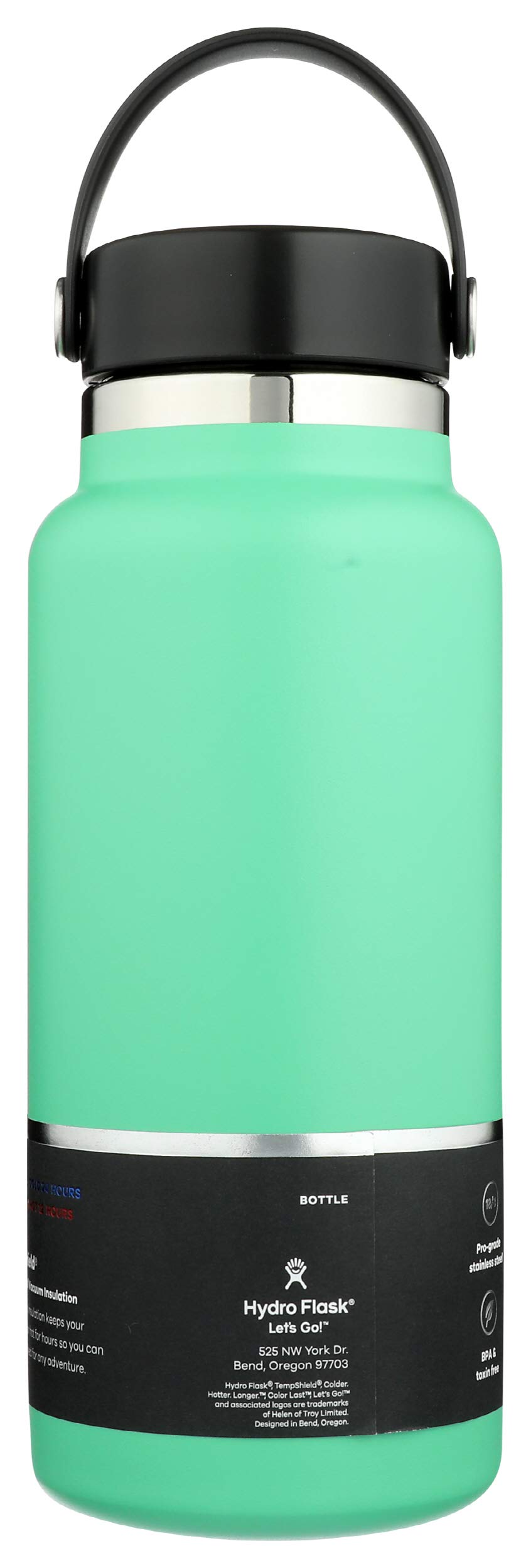 hydro-flask-wide-mouth-2-0-water-bottle-32-oz-spearmint-stainless-steel-vacuum-i image 4