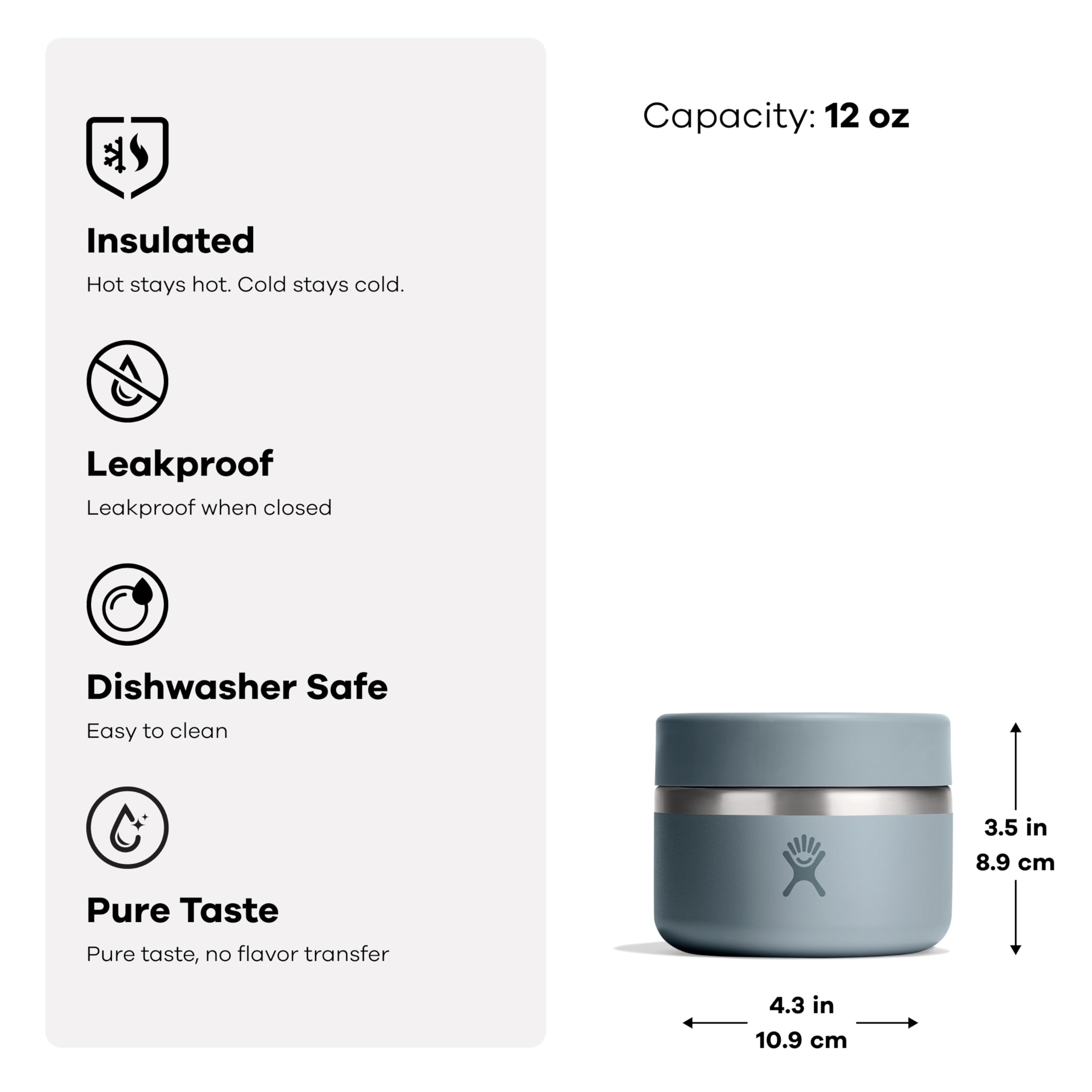 hydro-flask-food-jar-12-oz-shale-gray-insulated-stainless-steel-leakproof-lunch- image 3