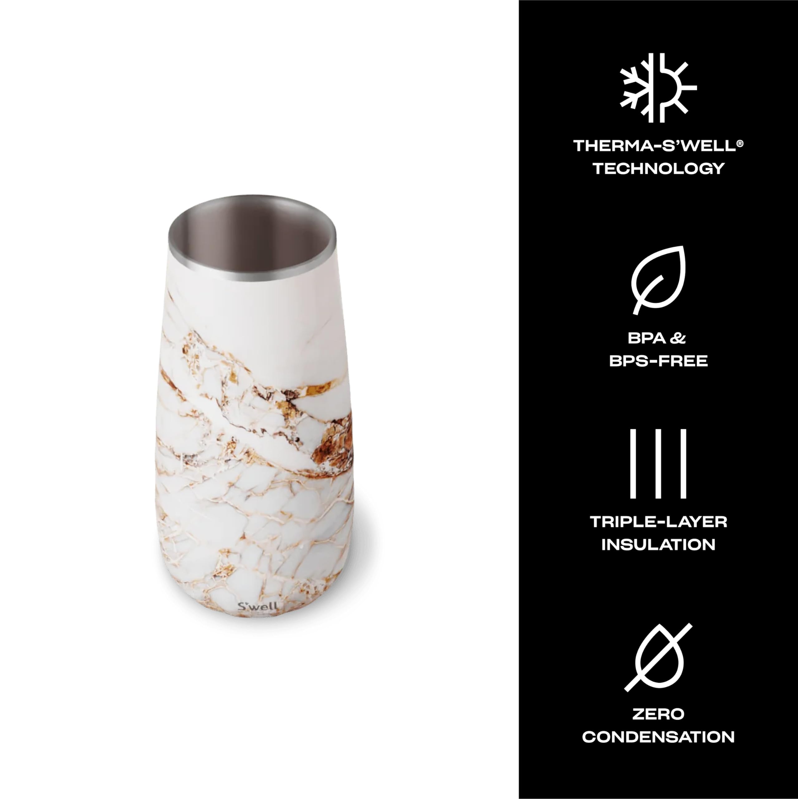 s-well-stainless-steel-champagne-flute-6oz-calacatta-gold-triple-layered-vacuum- image 4