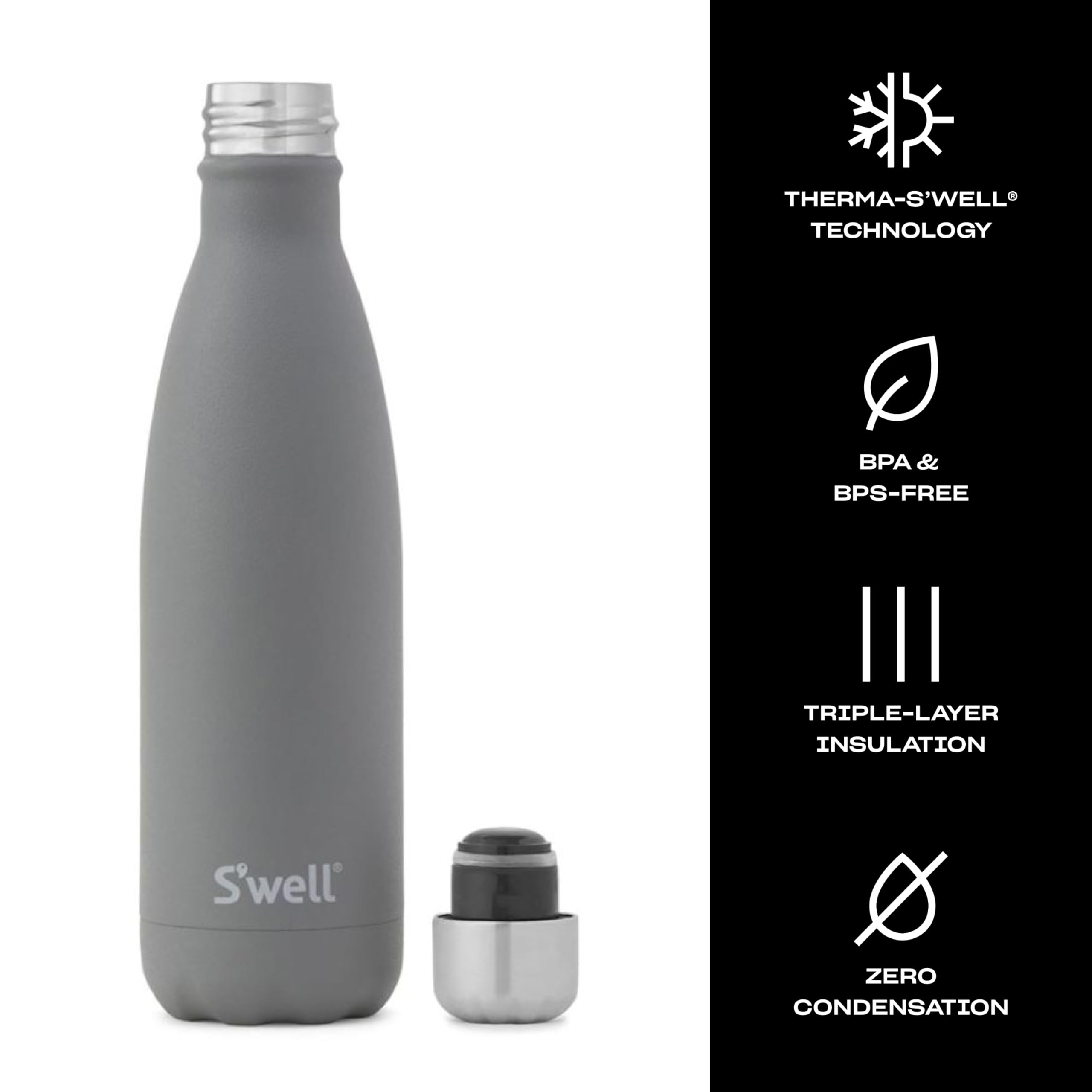s-well-17oz-stainless-steel-water-bottle-smokey-quartz-triple-layered-insulation image 3