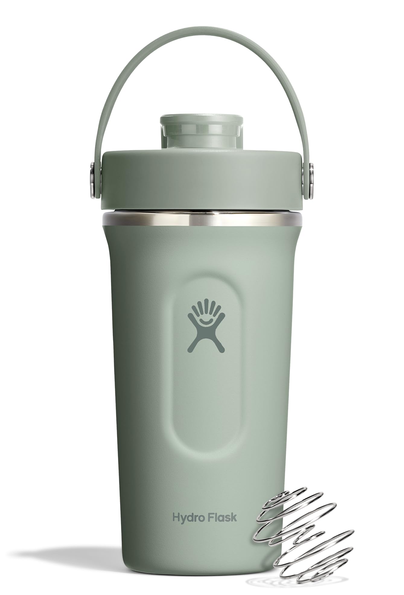 hydro-flask-24-oz-insulated-shaker-bottle-agave-green-leakproof-protein-mixer image 1