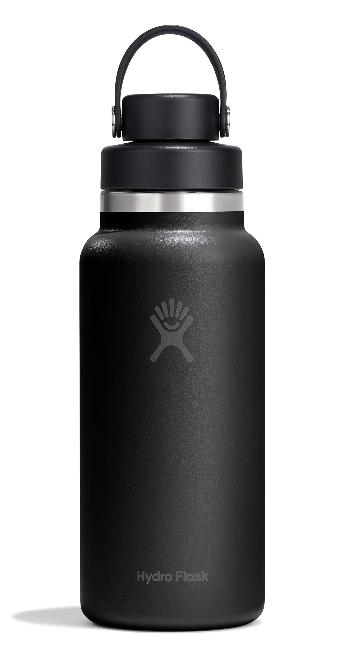 hydro-flask-wide-mouth-water-bottle-with-flex-chug-cap-32-oz-tonal-black image 1