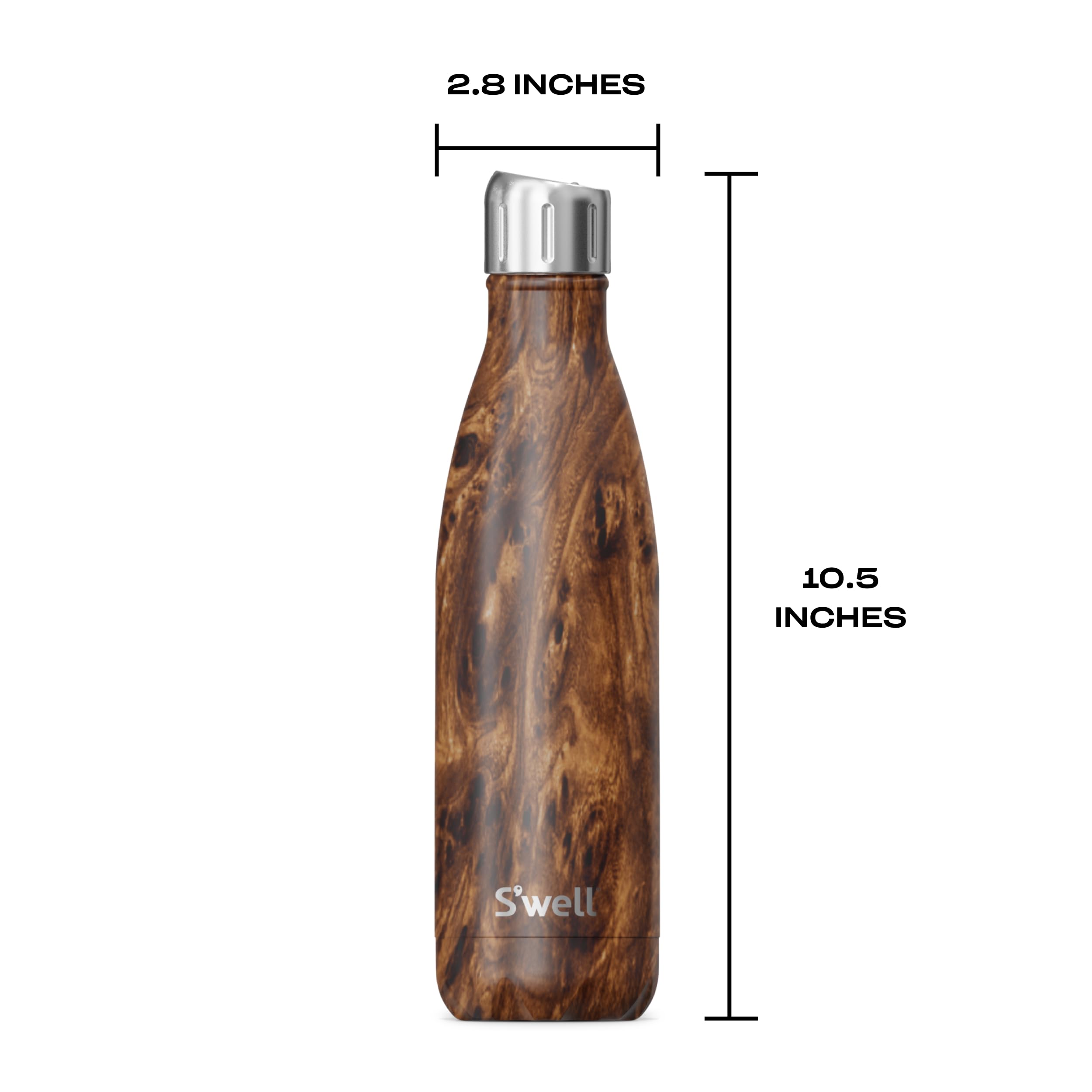 s-well-stainless-steel-water-bottle-with-sports-cap-17oz-teakwood-triple-layered image 4