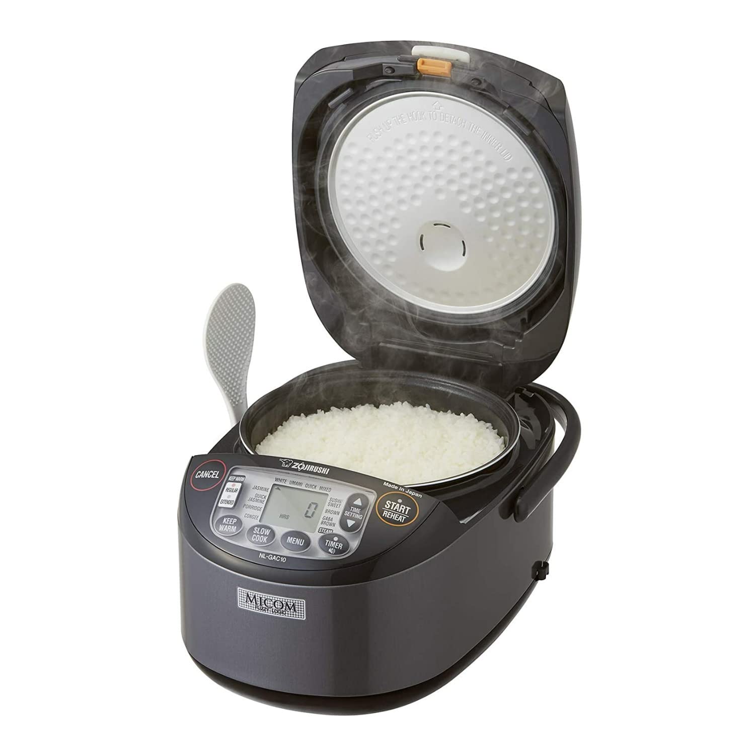 zojirushi-nl-gac10bm-5-5-cup-umami-micom-rice-cooker-warmer-metallic-black-120v- image 2
