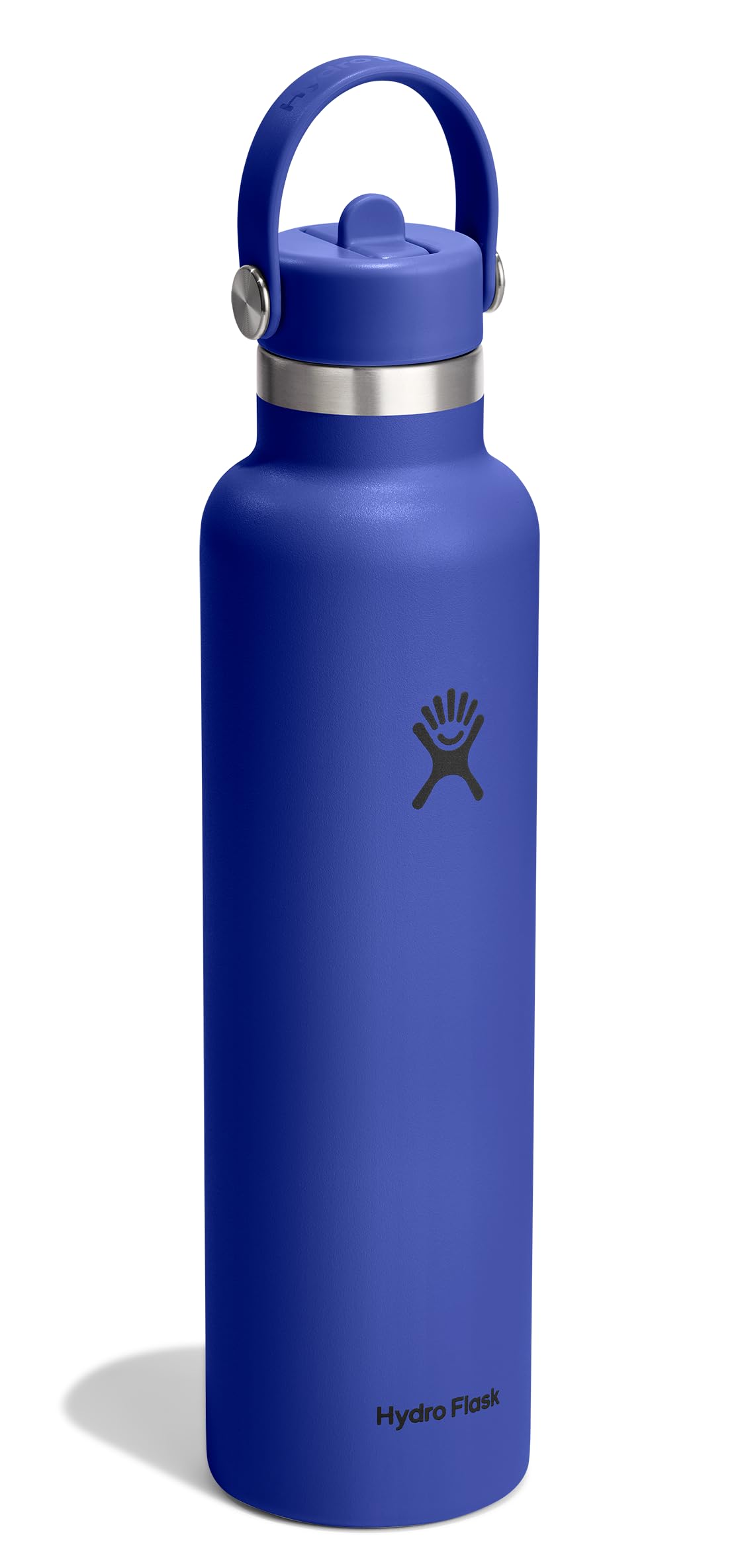hydro-flask-24-oz-standard-mouth-water-bottle-with-flex-straw-cap-capri-blue-ins image 2