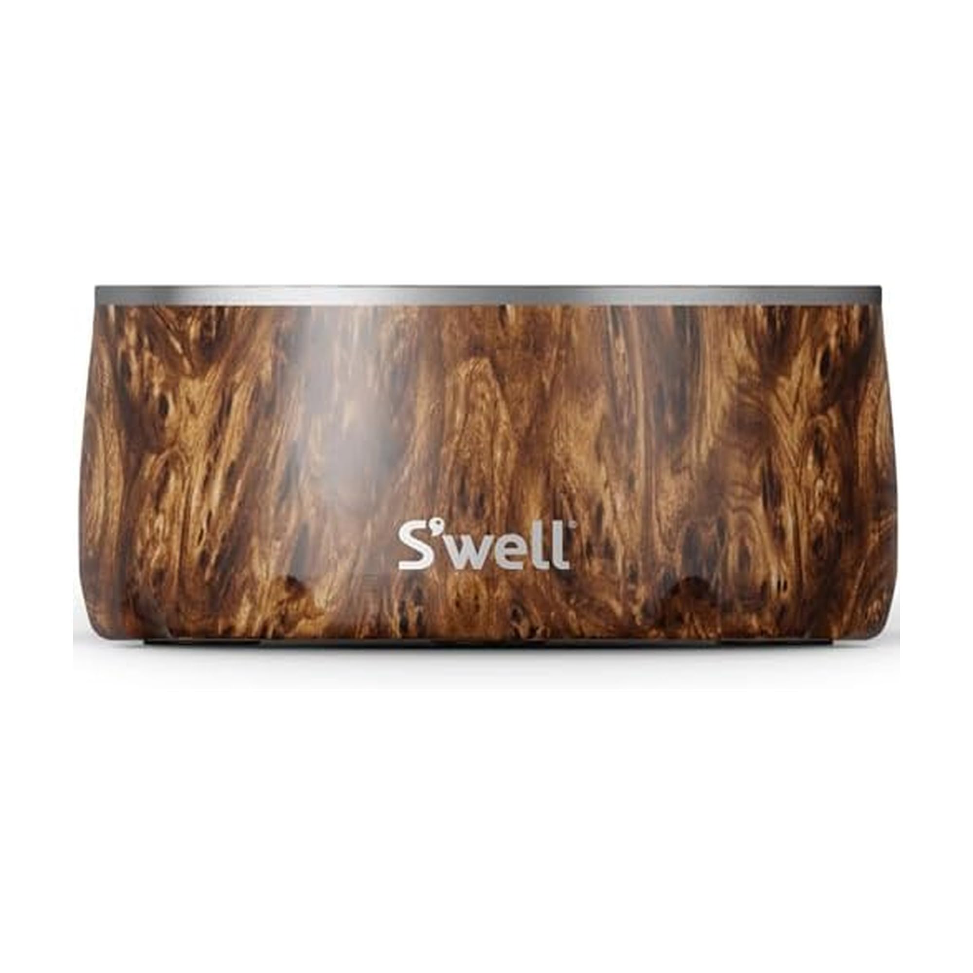s-well-stainless-steel-pet-bowl-32oz-teakwood-non-slip-dishwasher-safe-for-small image 1
