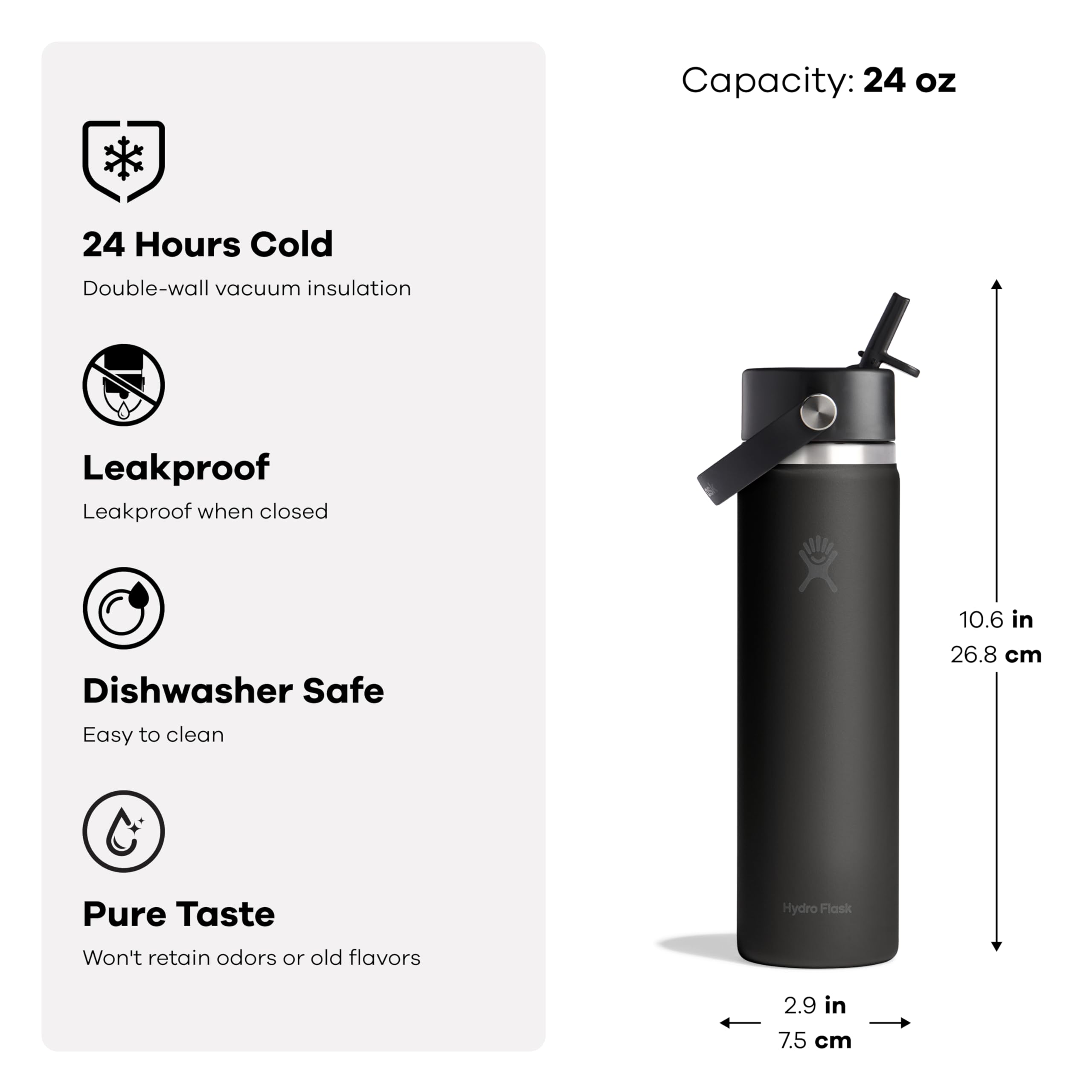 hydro-flask-24oz-wide-mouth-bottle-with-flex-straw-cap-capri-blue-tempshield-ins image 3