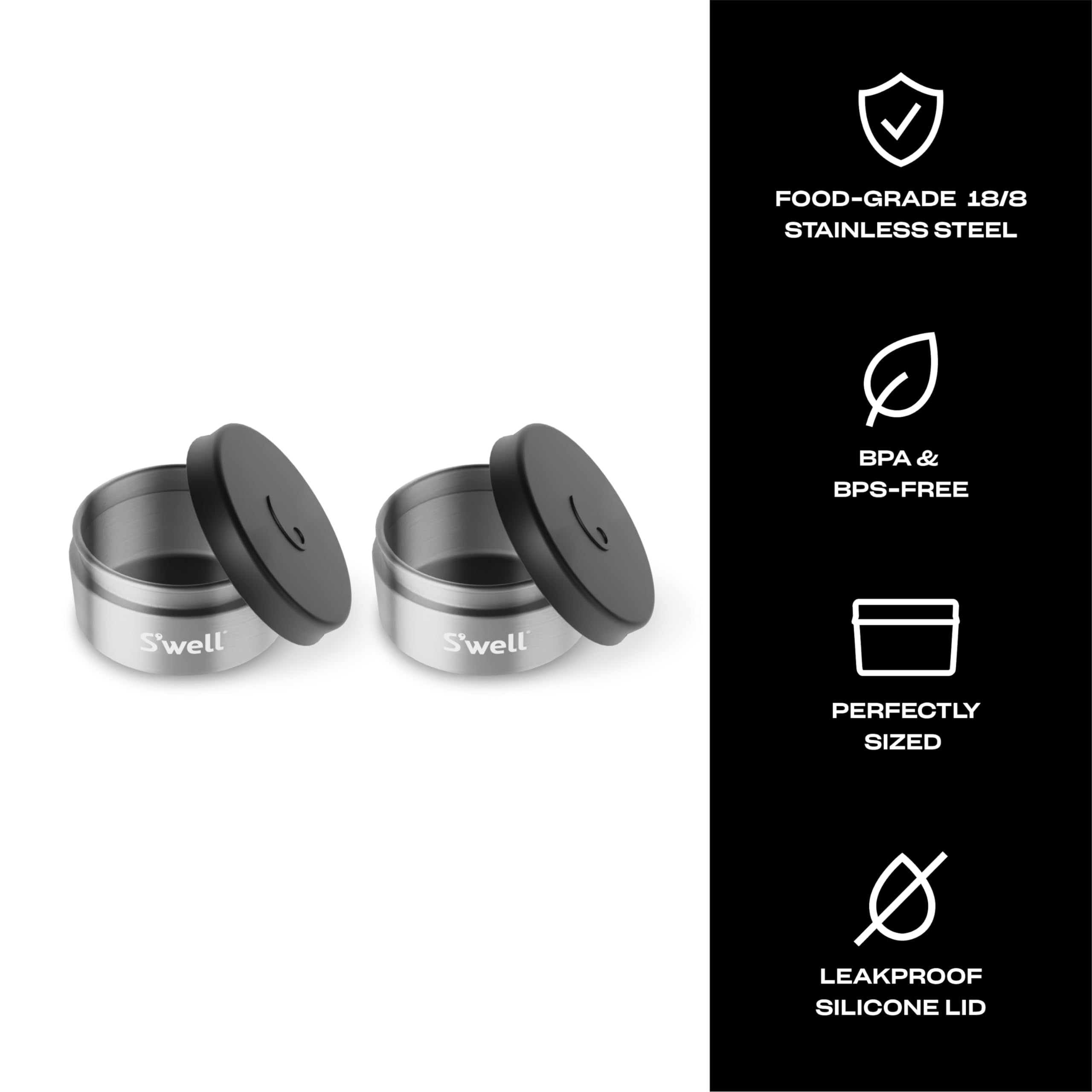 s-well-condiment-container-set-of-two-2oz-black-stainless-steel-with-leakproof-s image 3