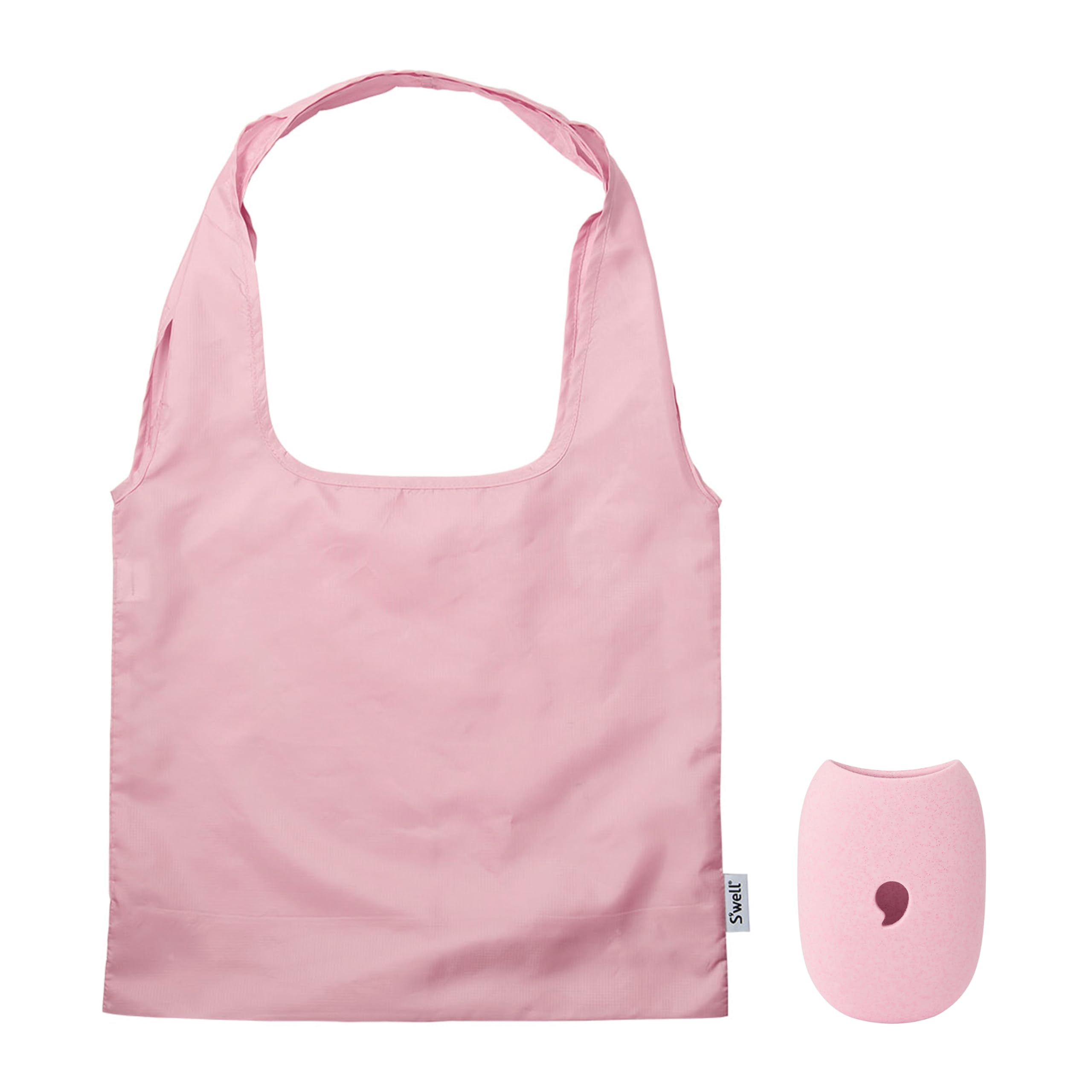 s-well-droplet-tote-onyx-speckle-reusable-and-packable-tote-bag-with-silicone-ca image 8