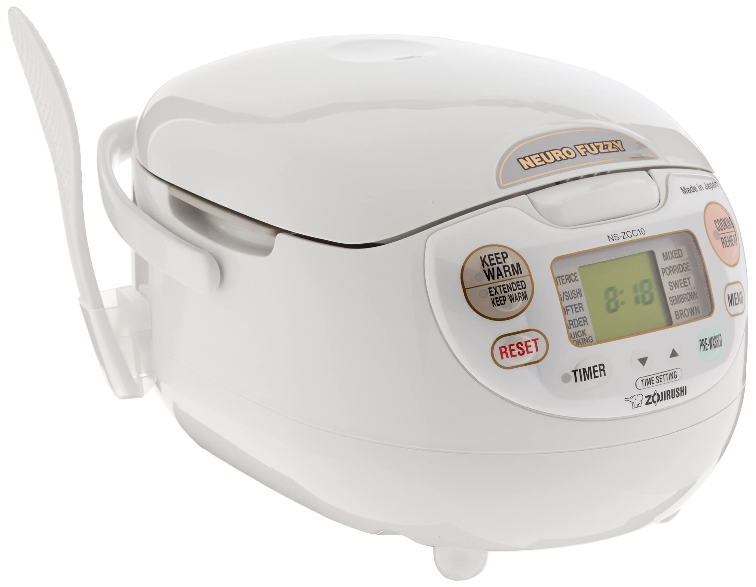 zojirushi-ns-zcc10-neuro-fuzzy-rice-cooker-warmer-5-5-cup-white image 1