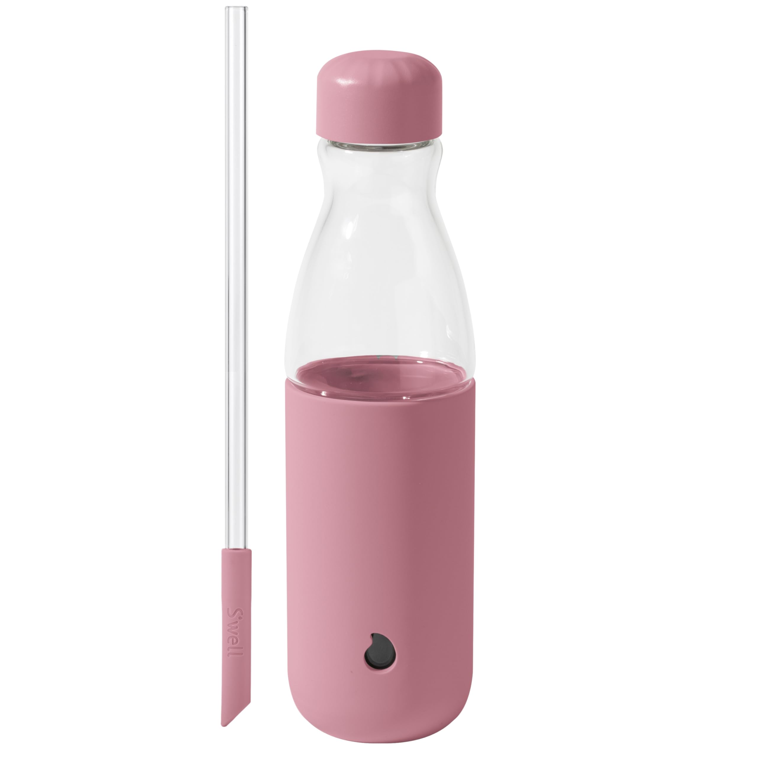 s-well-glass-original-18-oz-water-bottle-with-collapsible-glass-straw-dusty-pink image 1