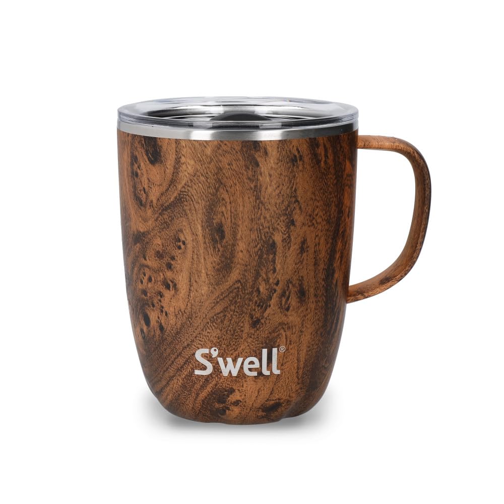 s-well-mug-with-handle-teakwood-350ml-vacuum-insulated-stainless-steel-travel-mu image 1