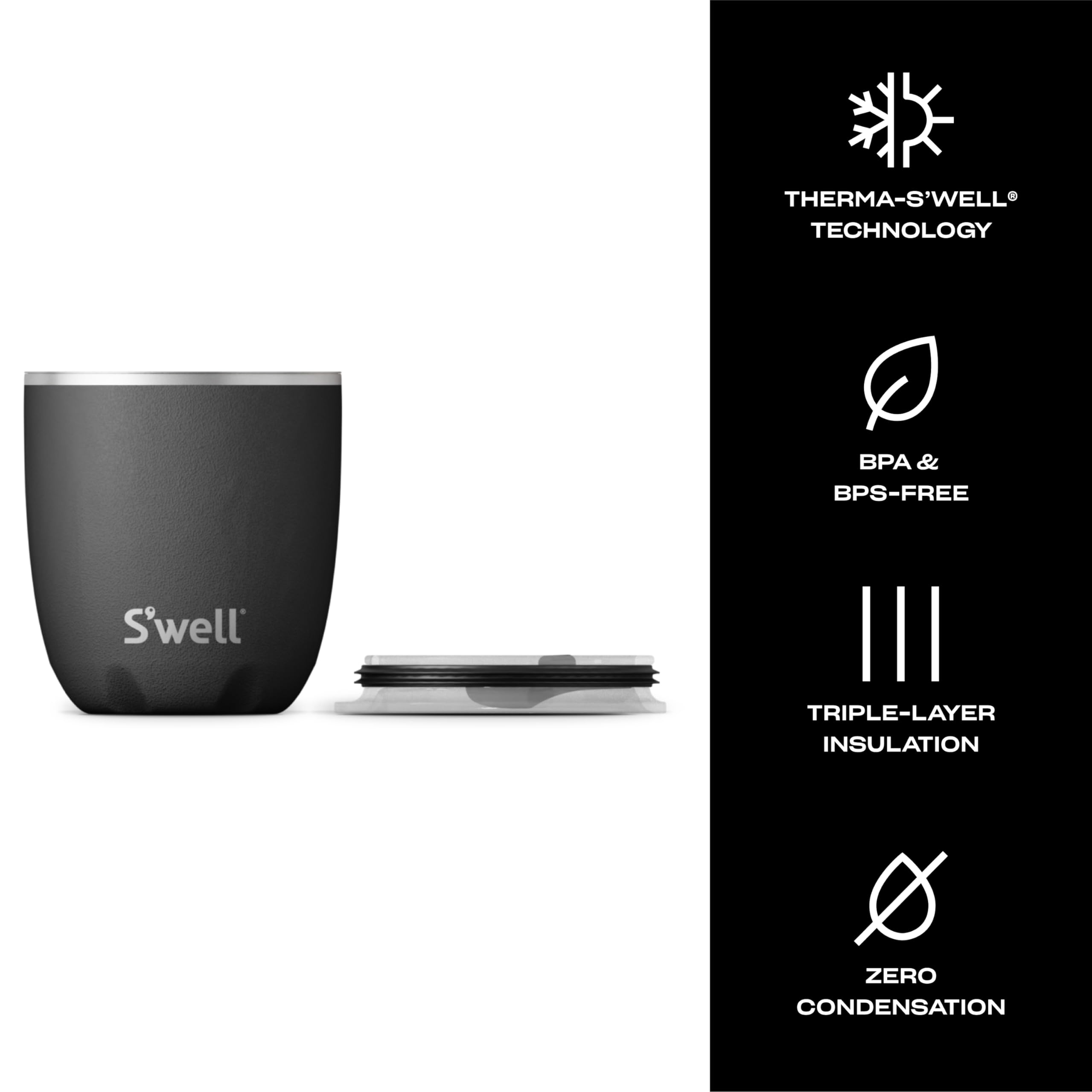 s-well-10-oz-stainless-steel-tumbler-with-slide-open-lid-onyx-triple-layered-vac image 3