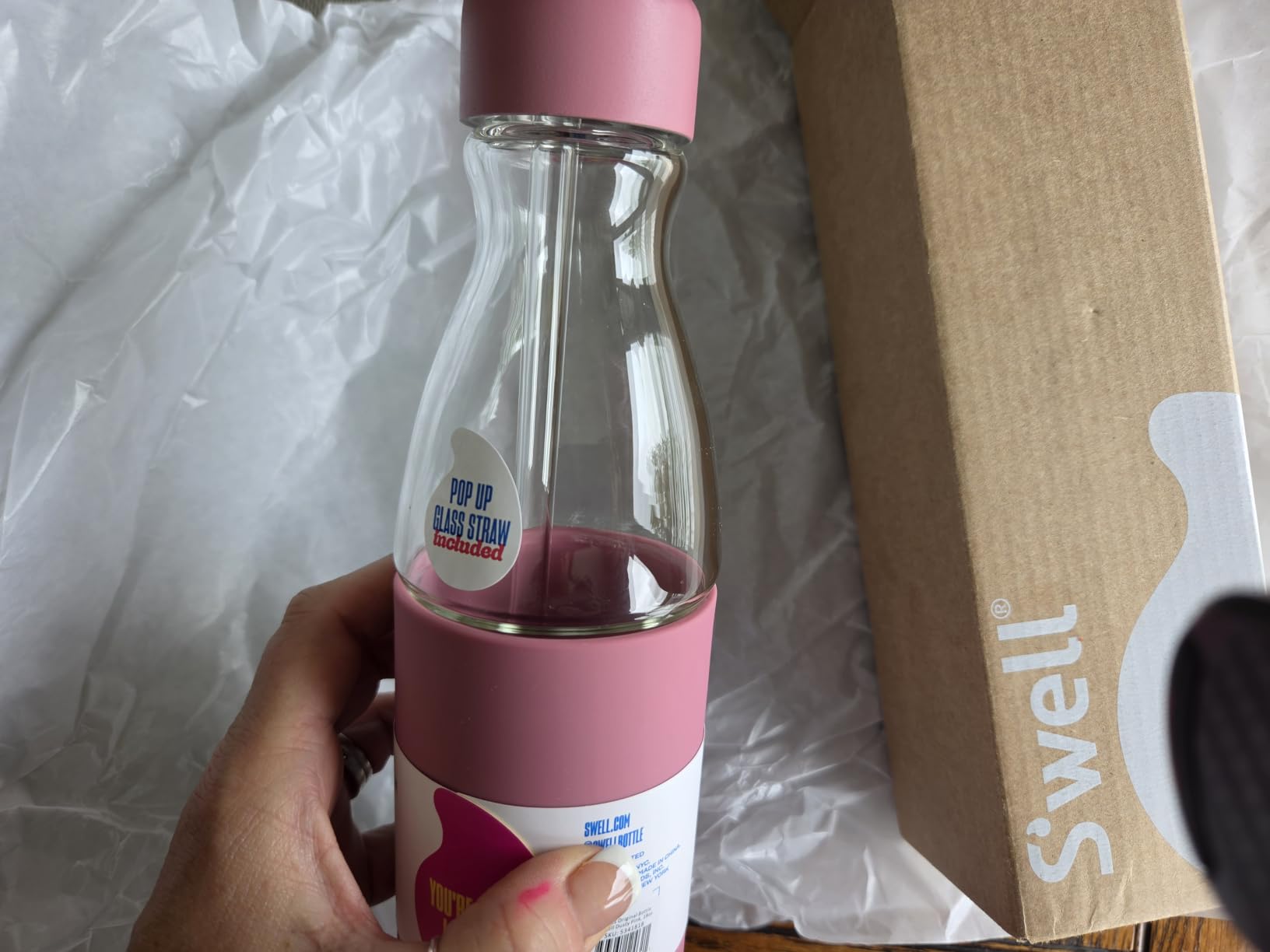 Nice bottle, but the lid is hard to open