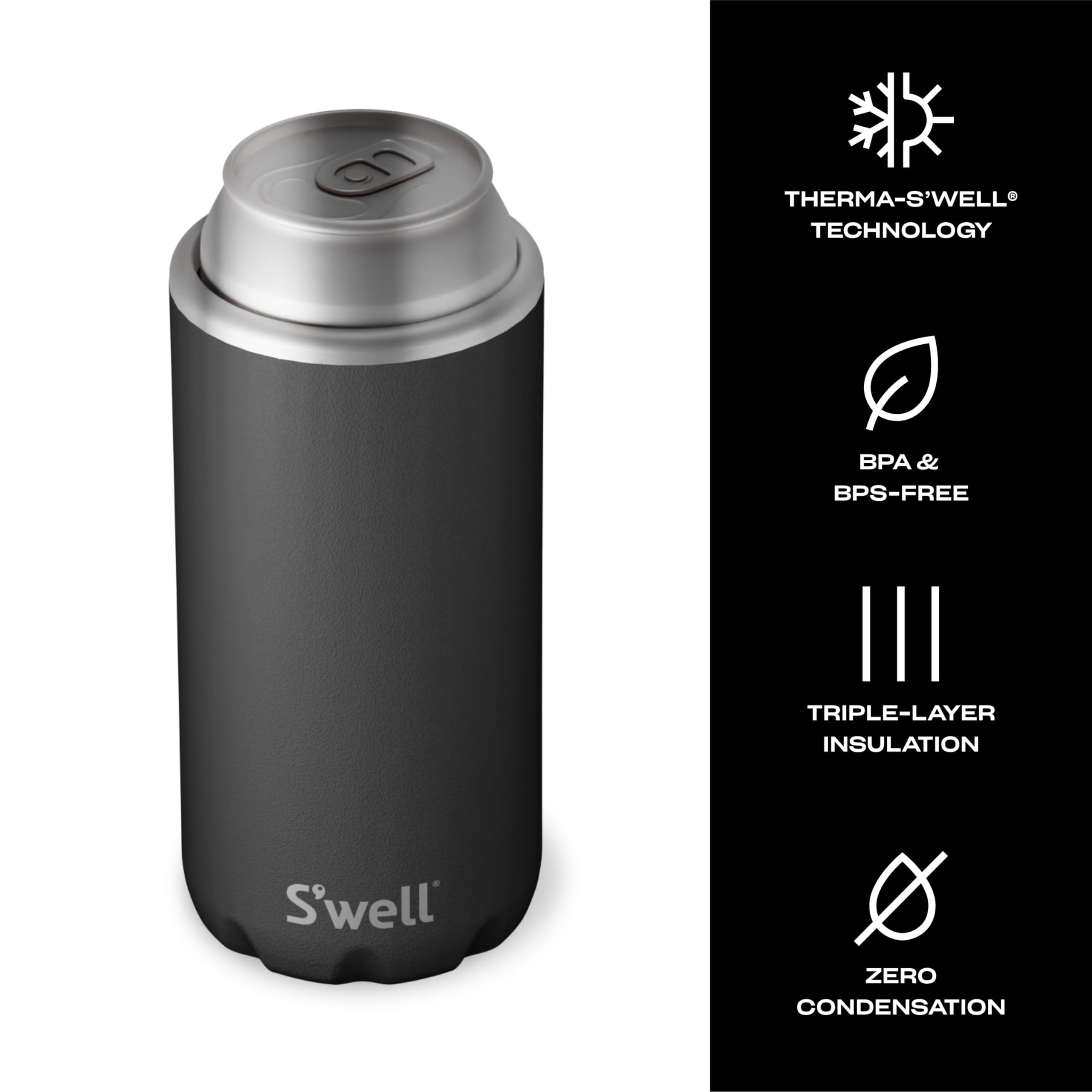 s-well-stainless-steel-slim-drink-chiller-for-12oz-cans-and-bottles-onyx-triple- image 4