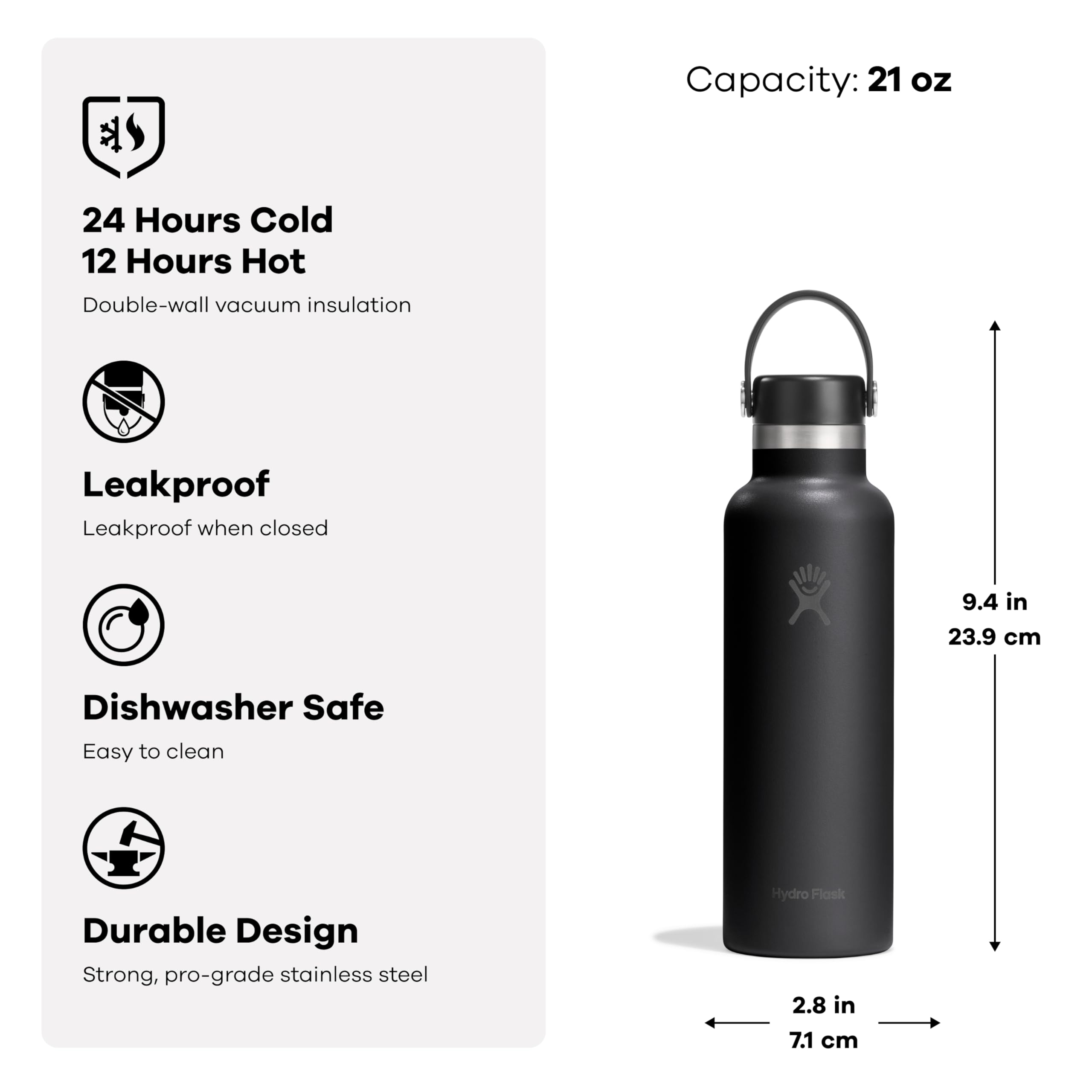 hydro-flask-21-oz-standard-mouth-insulated-water-bottle-capri-blue image 3