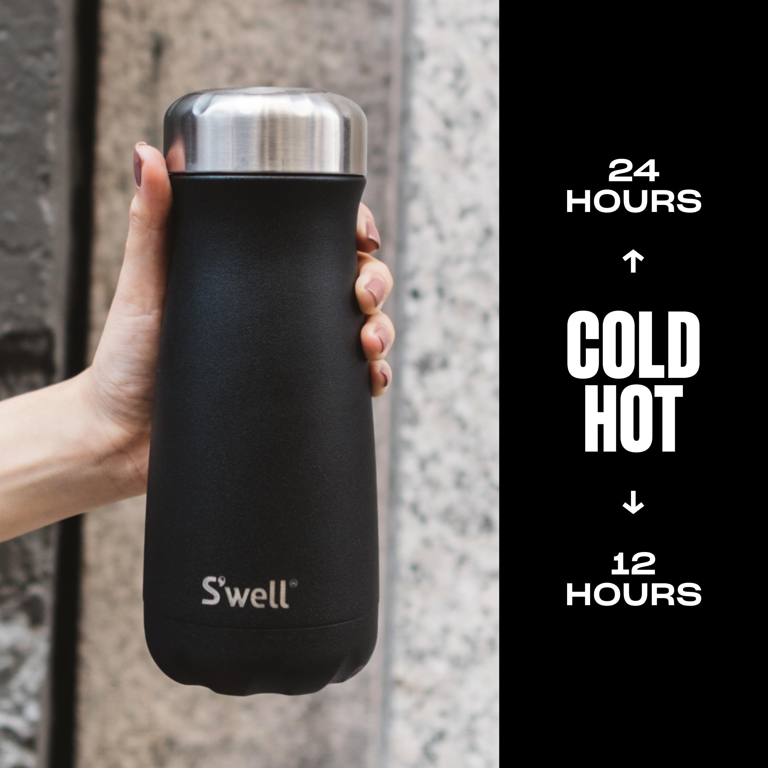 s-well-traveler-16oz-stainless-steel-bottle-onyx-black-triple-layer-vacuum-insul image 2