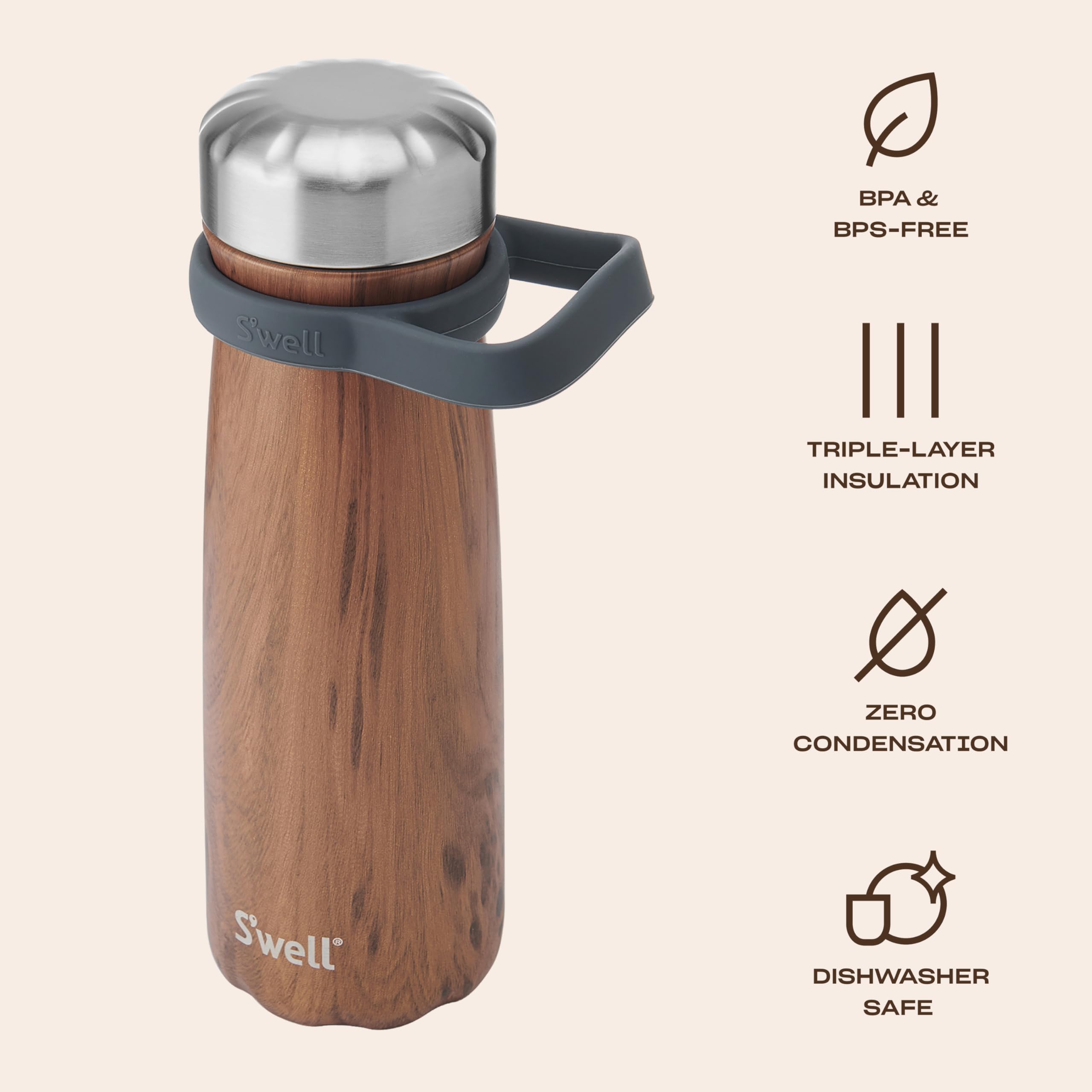 s-well-stainless-steel-traveler-with-handle-24oz-teakwood-triple-layered-vacuum- image 3