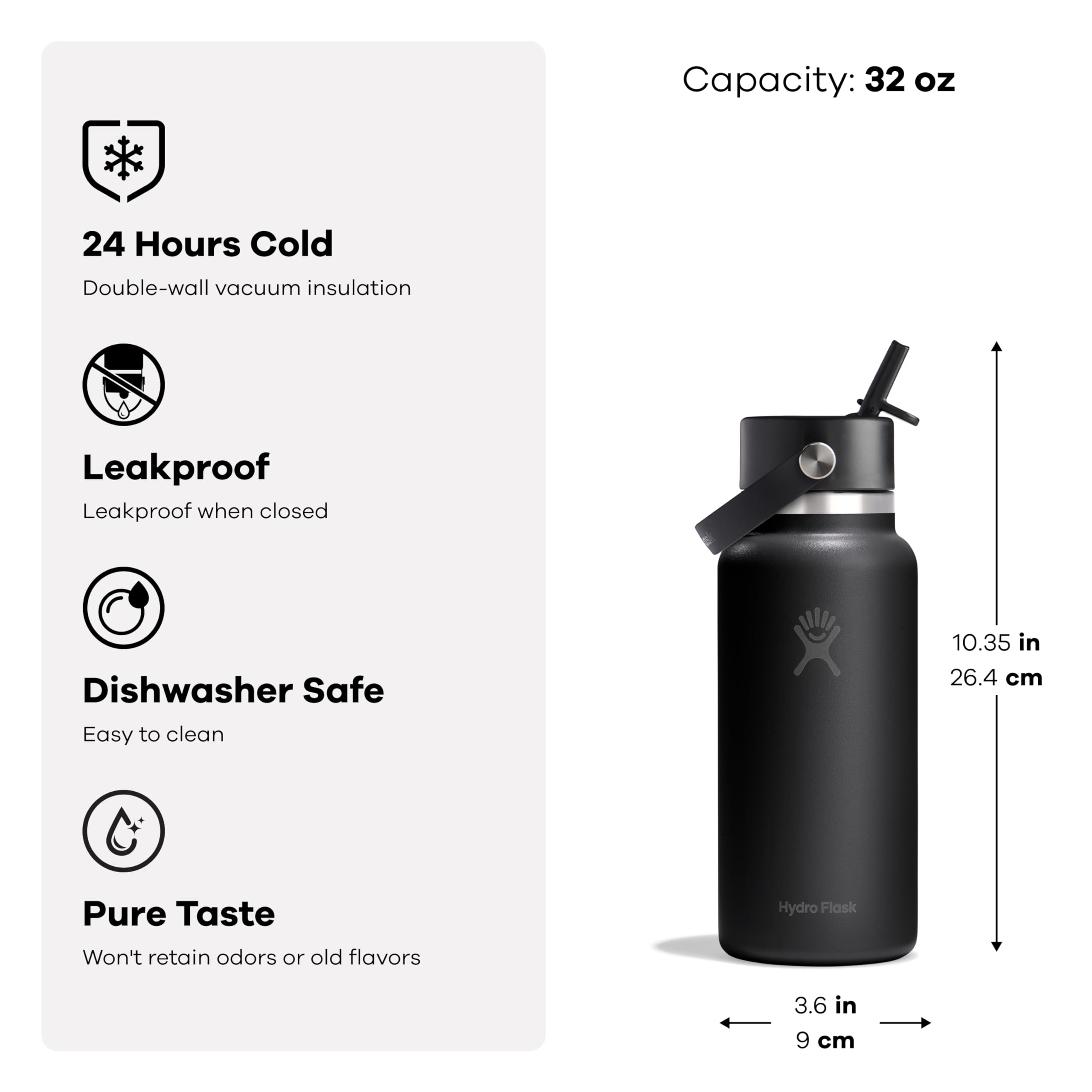 hydro-flask-32-oz-wide-mouth-water-bottle-with-flex-straw-lid-shale-gray image 3