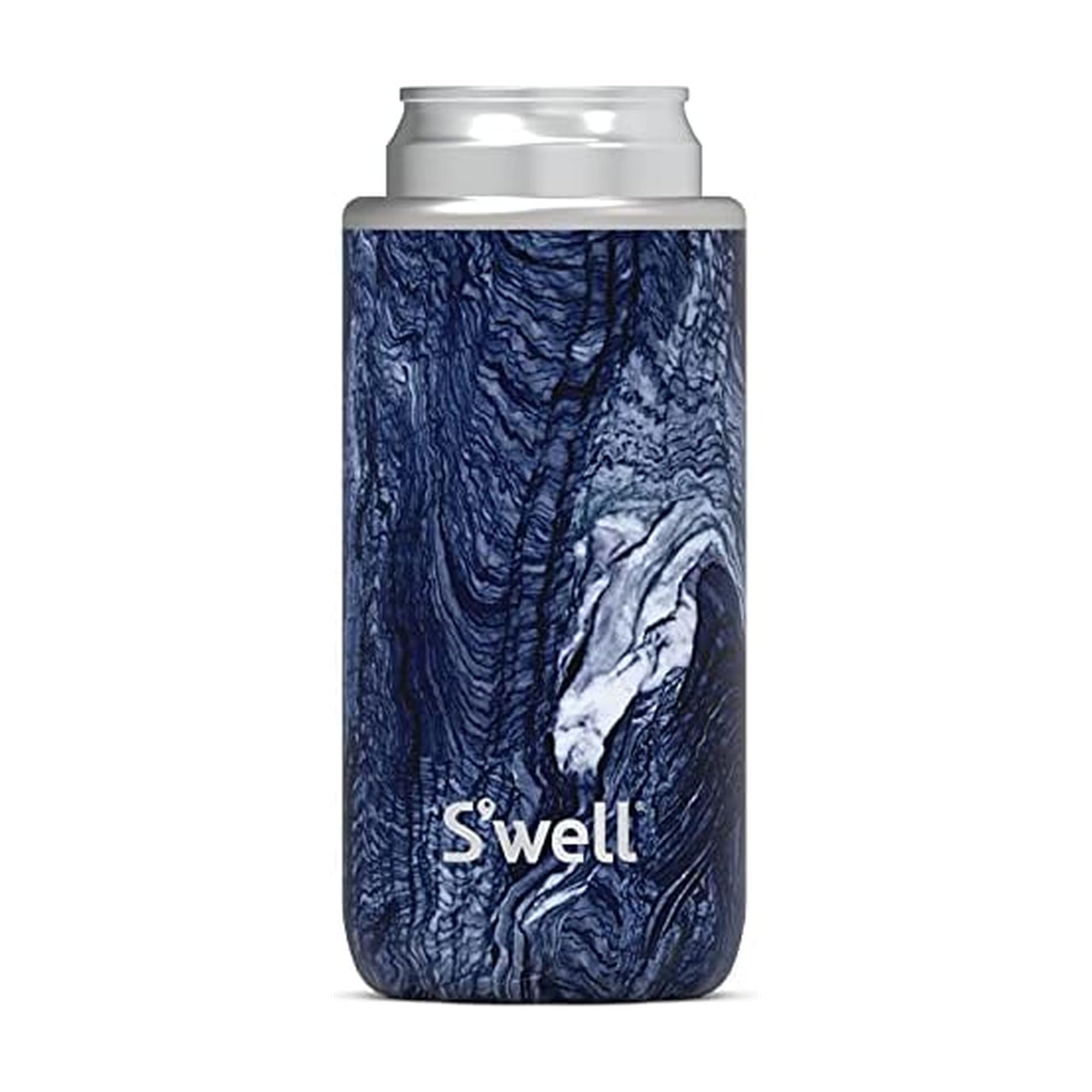 s-well-stainless-steel-chiller-slim-azurite-marble-fits-12-oz-cans-and-slim-bott image 1