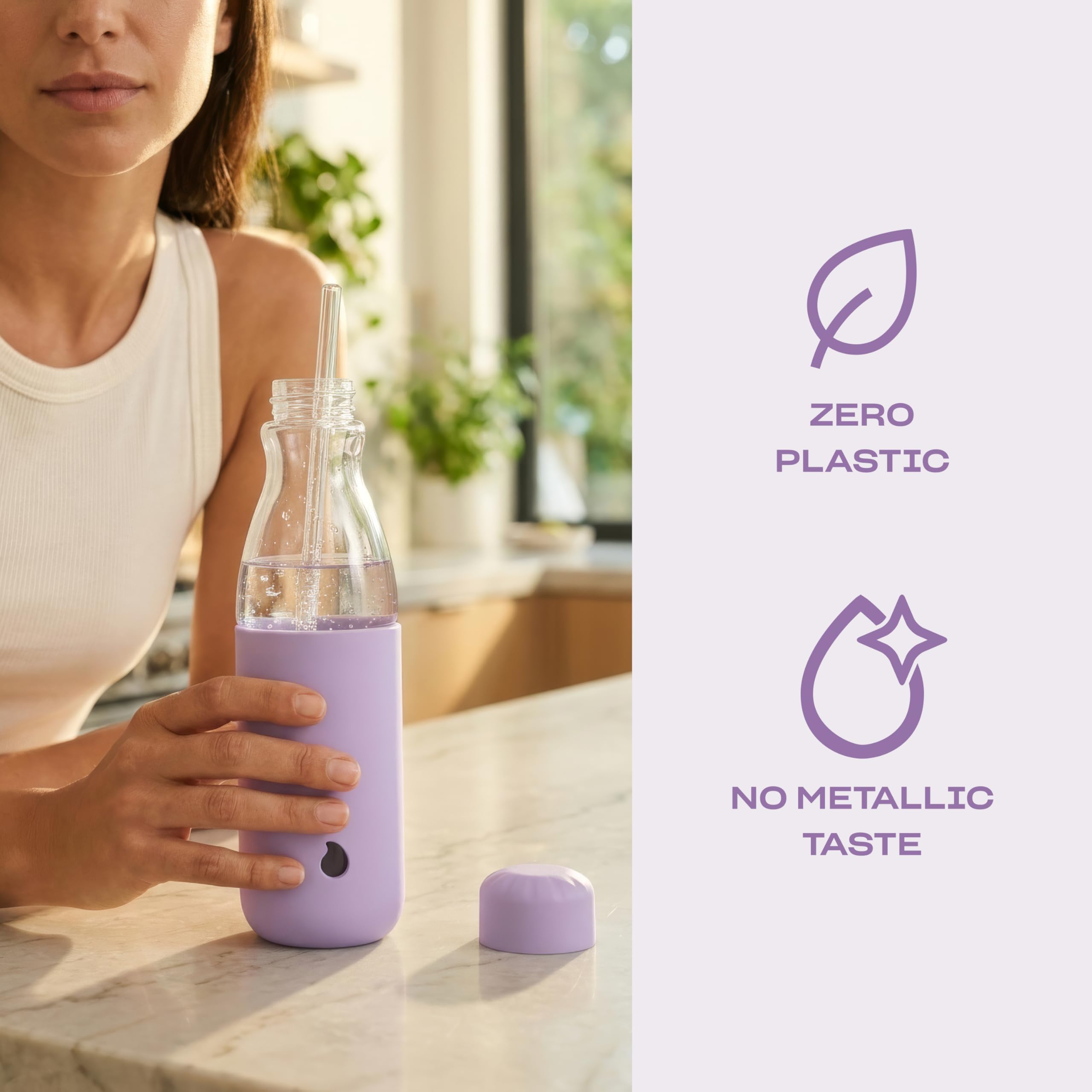s-well-glass-original-water-bottle-with-straw-18oz-lilac image 2