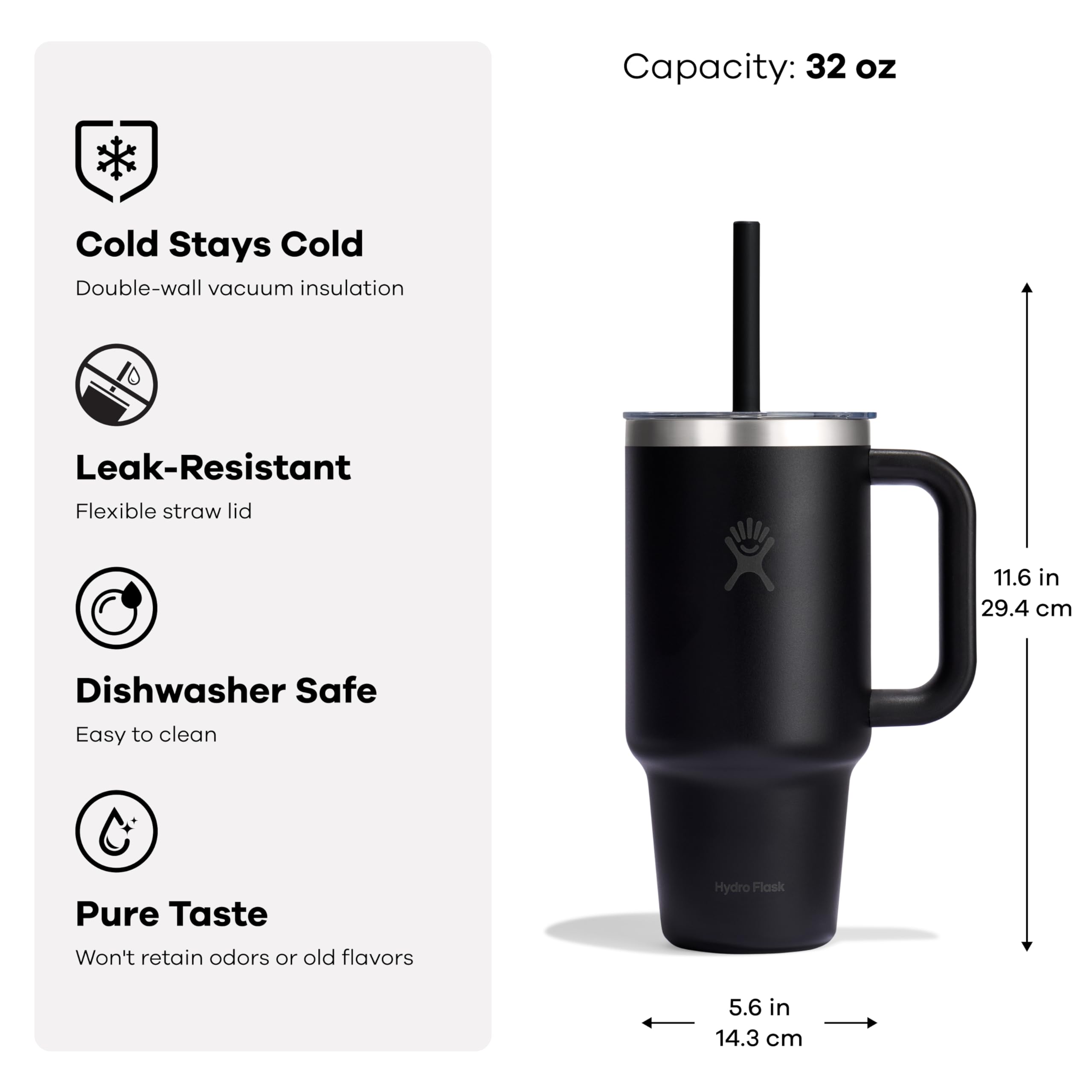 hydro-flask-travel-tumbler-with-handle-clear-lid-and-straw-32-oz-insulated-stain image 3