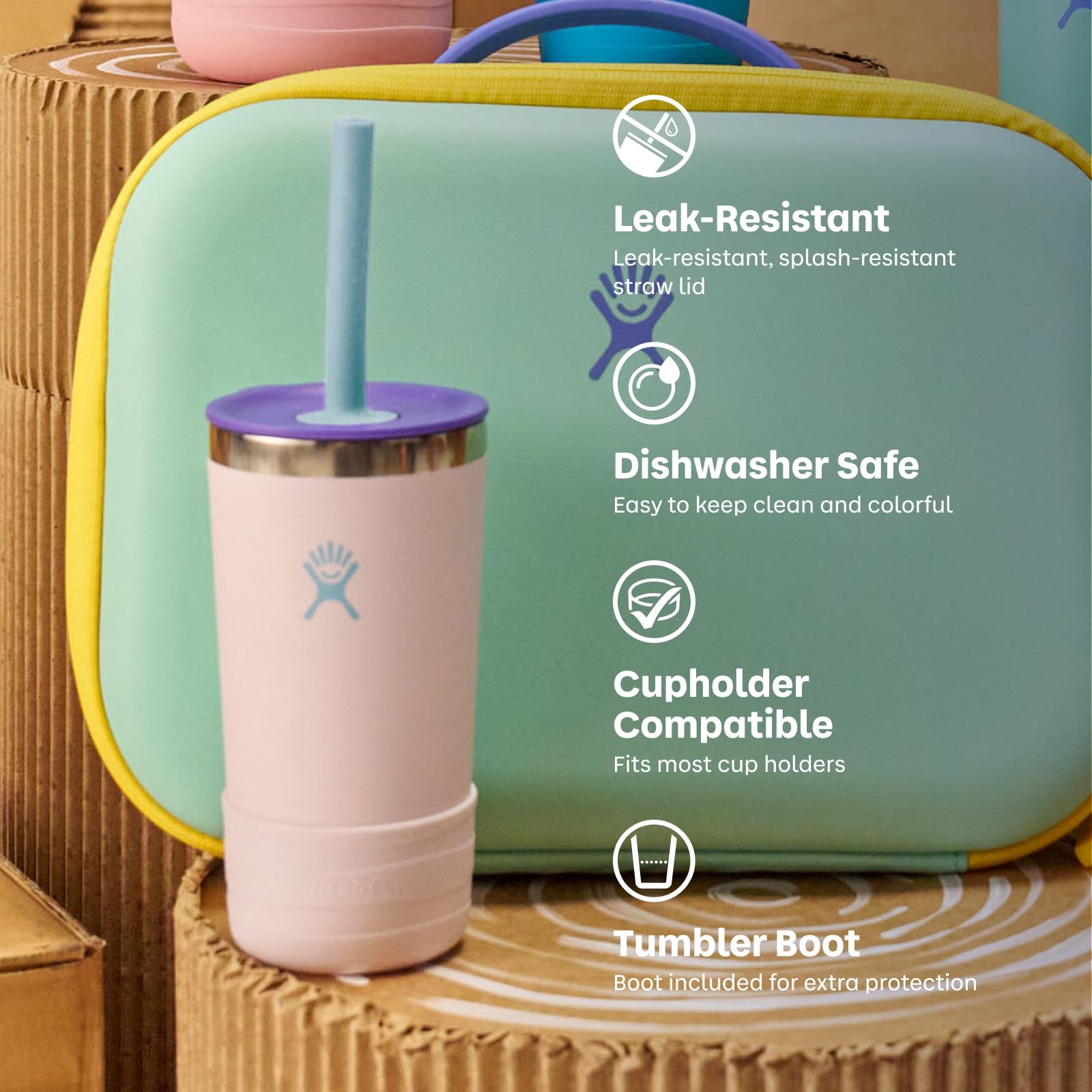 hydro-flask-kids-12-oz-tumbler-with-lid-and-straw-mermaid-green-insulated-stainl image 3