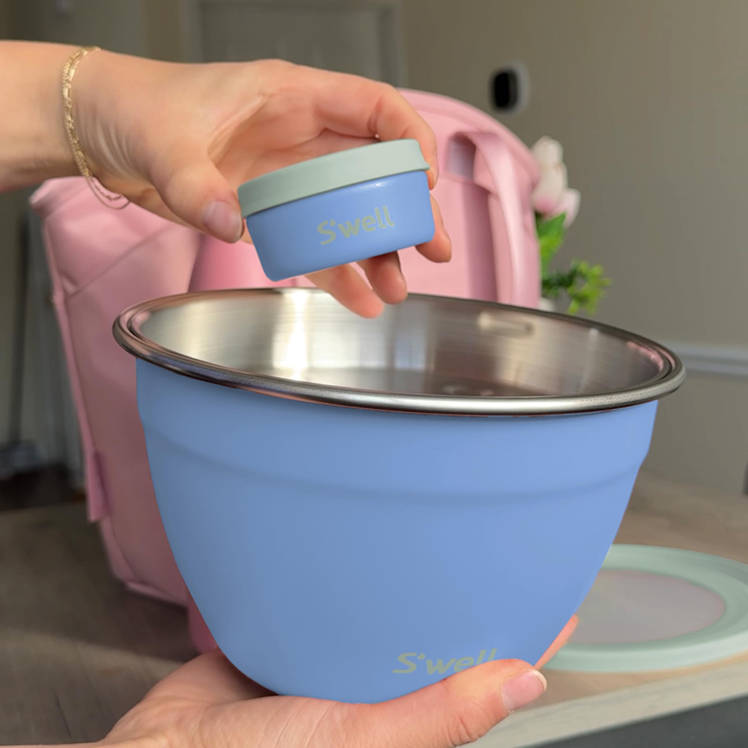 s-well-64oz-stainless-steel-salad-bowl-kit-with-removable-tray-and-mini-canister image 4
