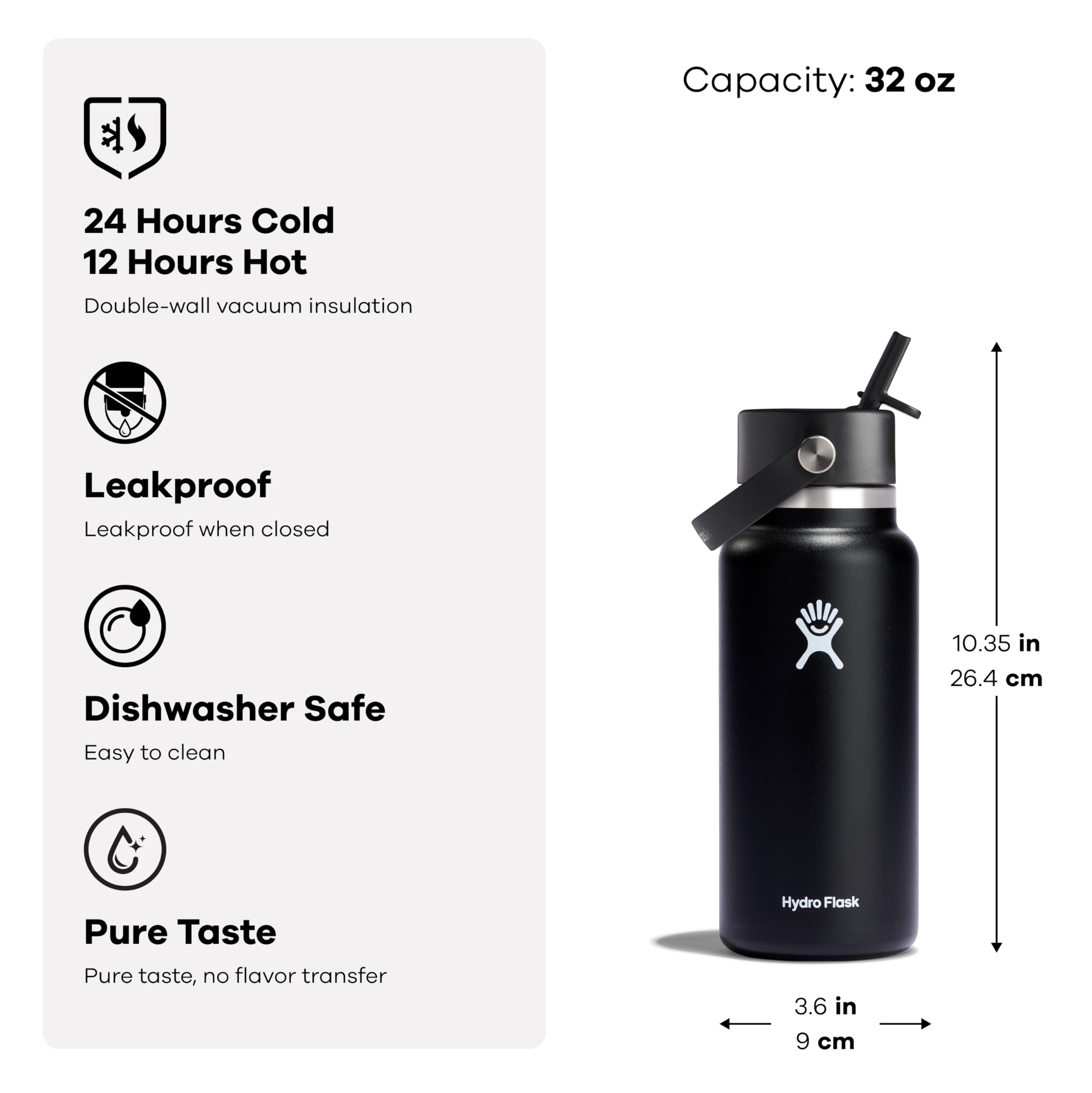 hydro-flask-24-oz-wide-mouth-bottle-with-flex-straw-cap-glimmer-cream-insulated- image 7