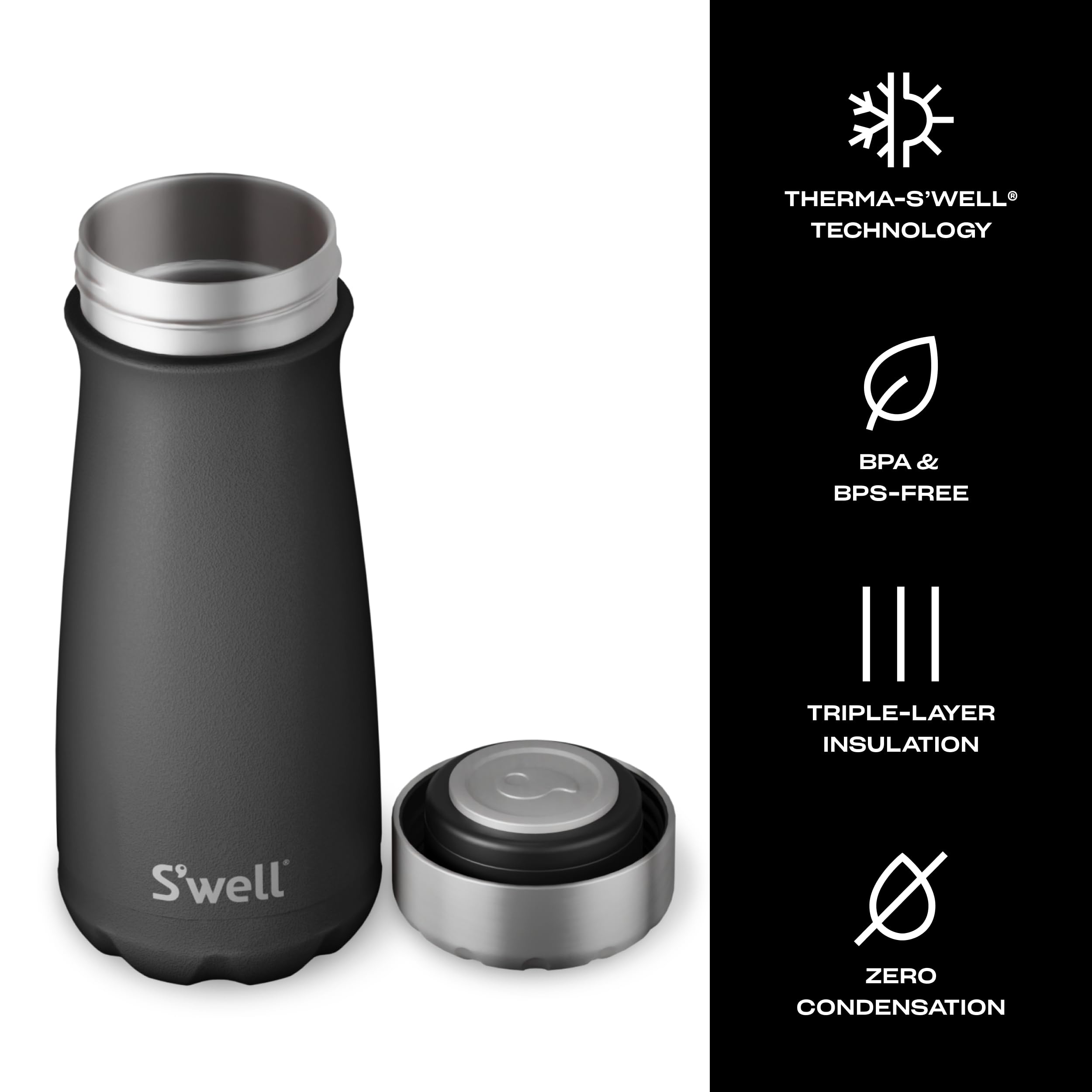 s-well-traveler-16oz-stainless-steel-bottle-onyx-black-triple-layer-vacuum-insul image 3