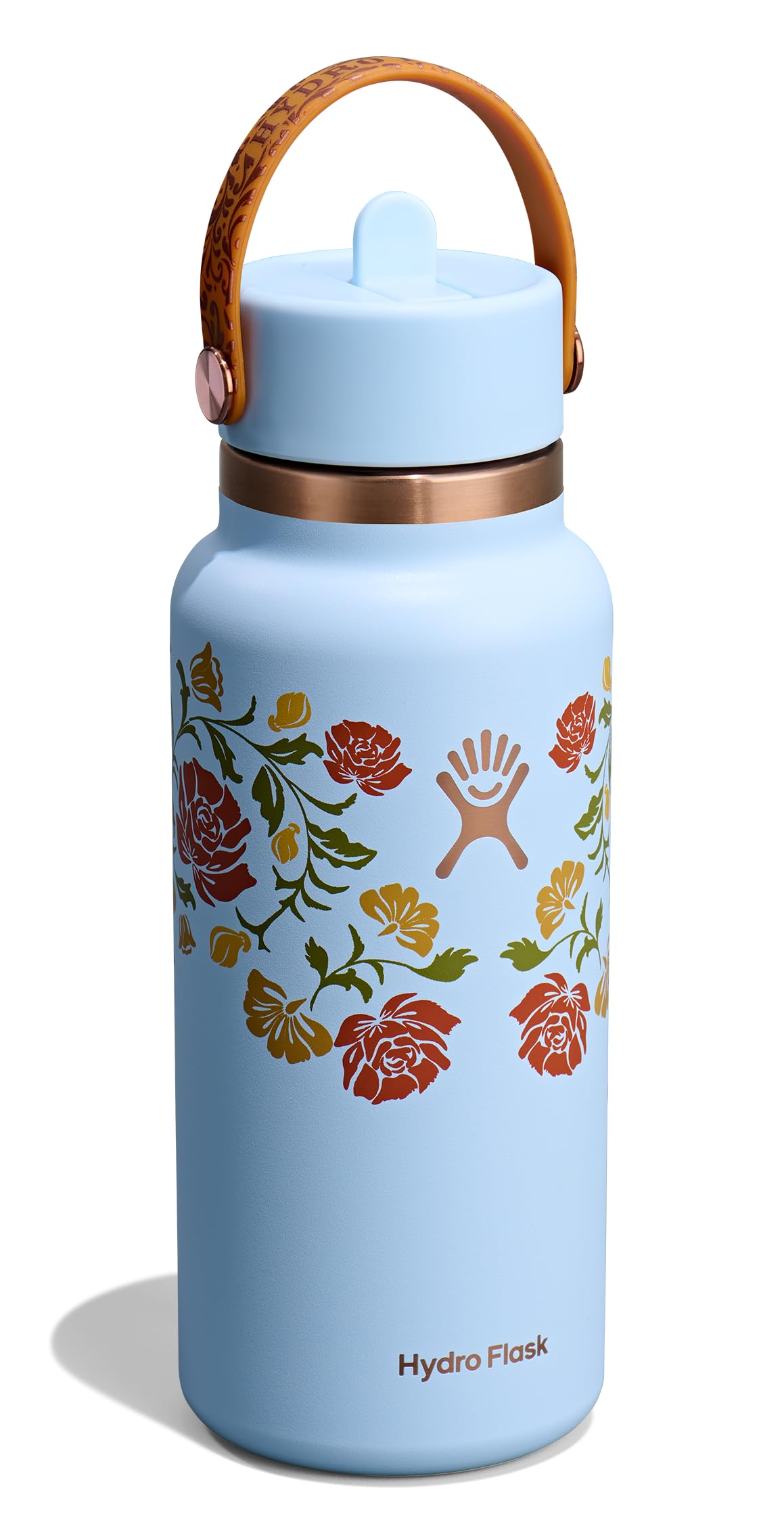 hydro-flask-32-oz-wide-mouth-water-bottle-flex-straw-lid-western-light-blue image 2