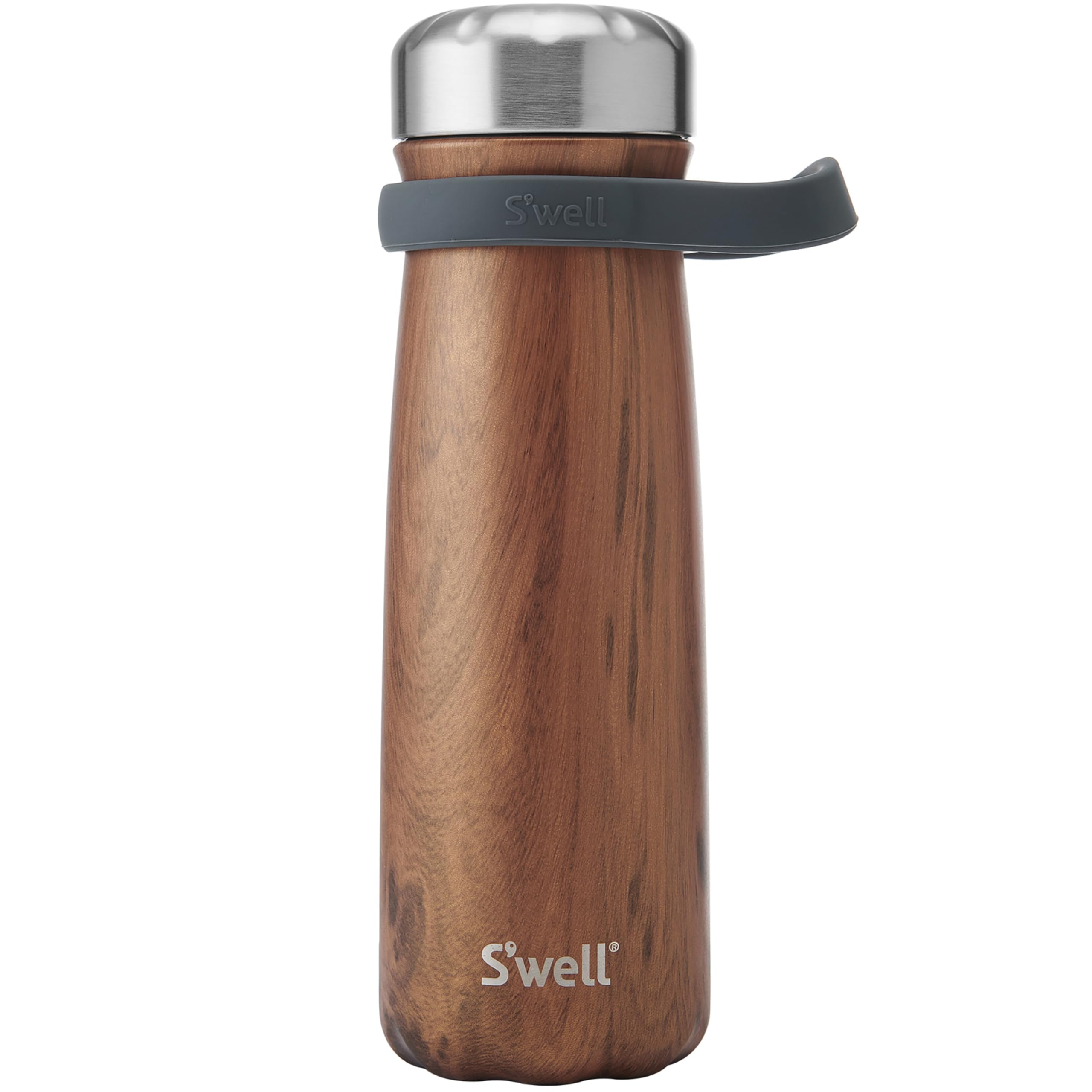 s-well-stainless-steel-traveler-with-handle-24oz-teakwood-triple-layered-vacuum- image 1
