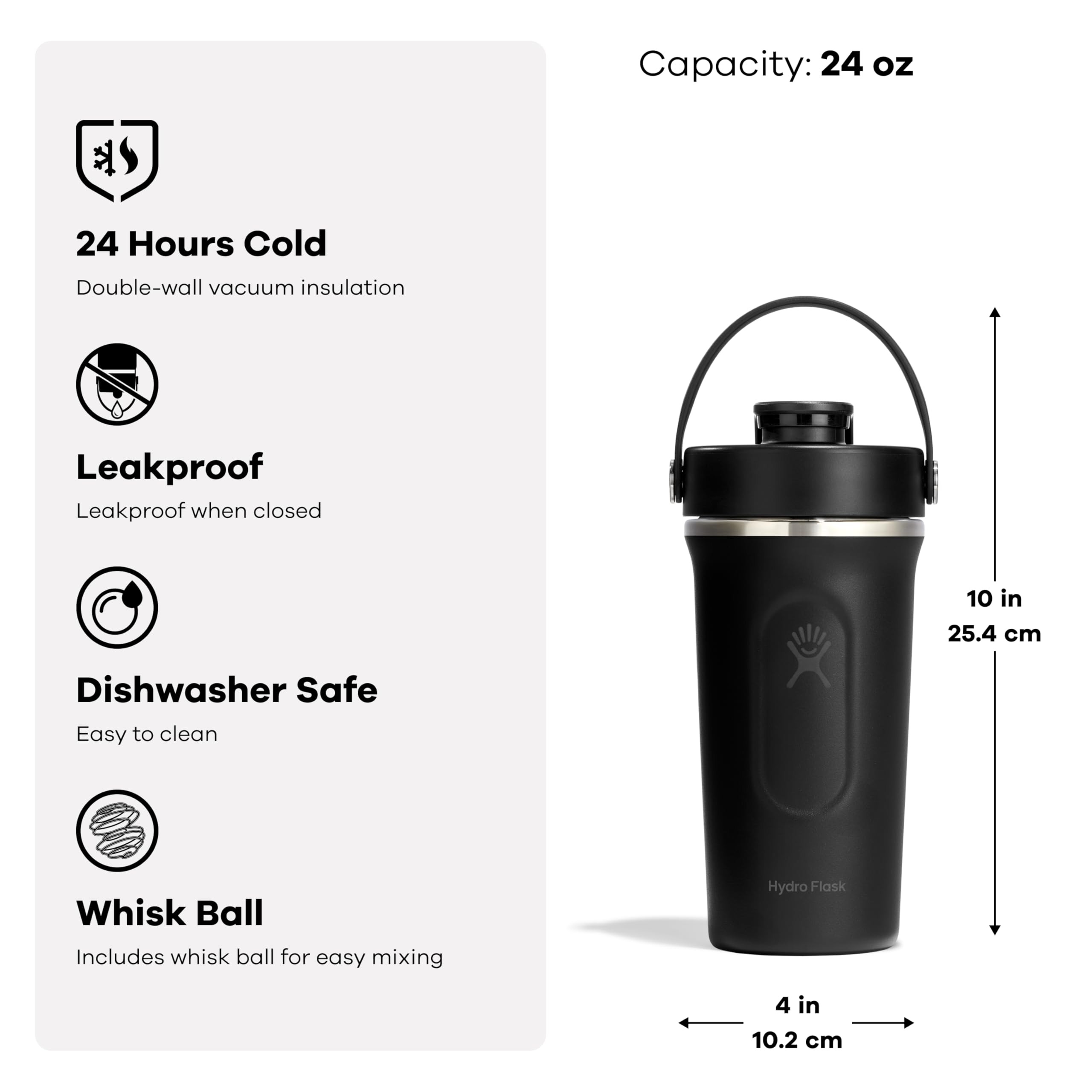 hydro-flask-24-oz-insulated-shaker-bottle-agave-green-leakproof-protein-mixer image 3