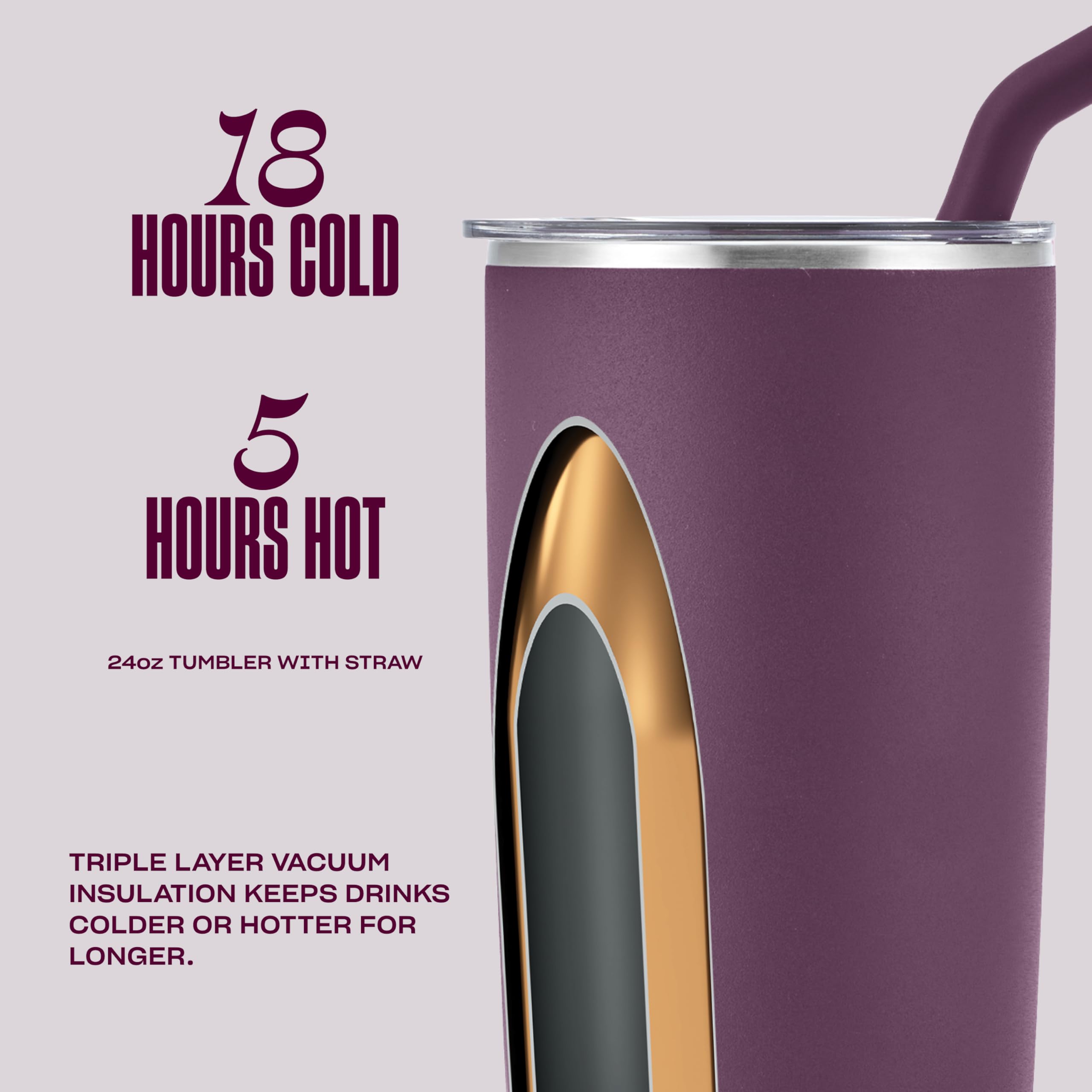 s-well-stainless-steel-tumbler-with-straw-and-slide-open-lid-24-oz-plum-triple-l image 4