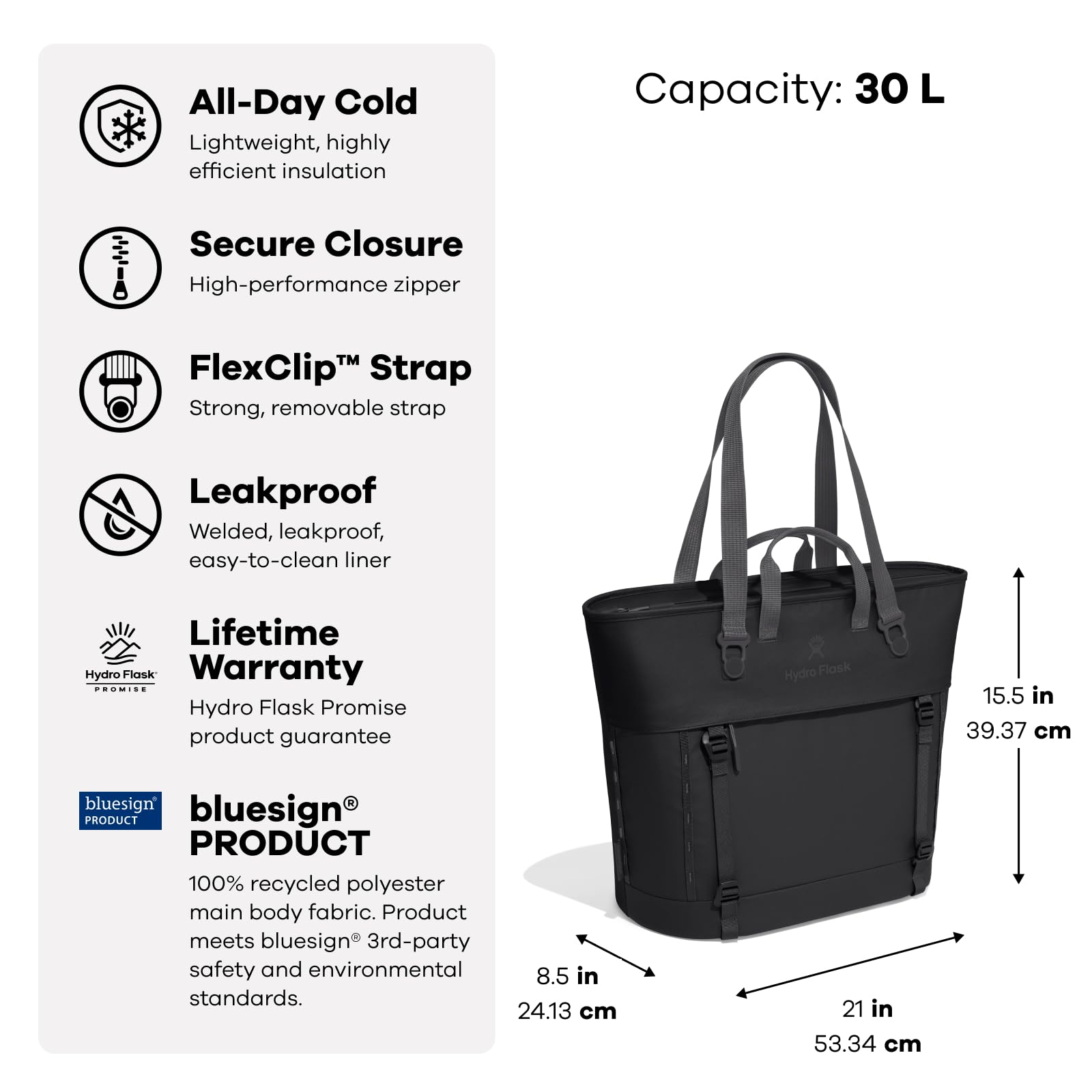 hydro-flask-carryout-cooler-tote-30l-capri-blue image 3