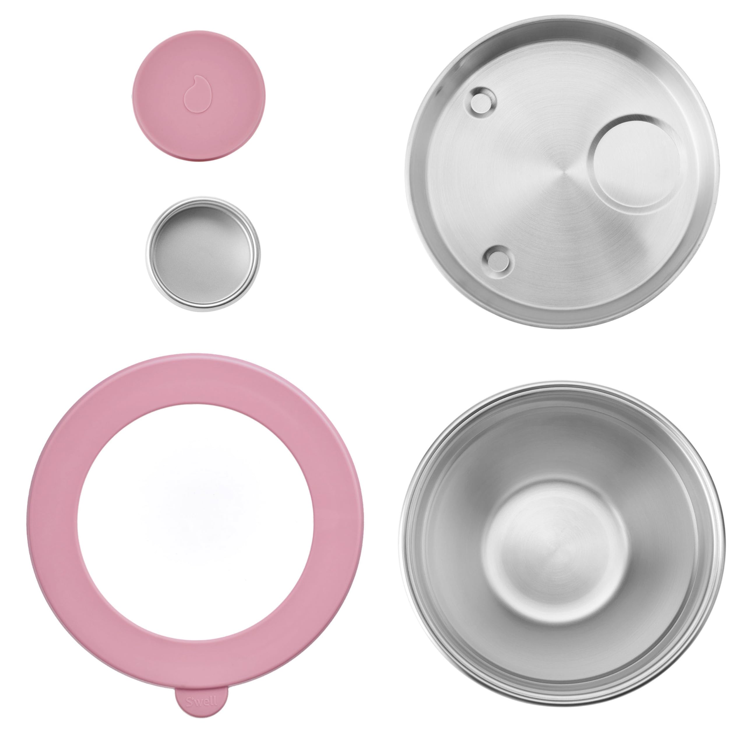 s-well-stainless-steel-salad-bowl-kit-64oz-dusty-pink-daydream-with-mini-caniste image 2