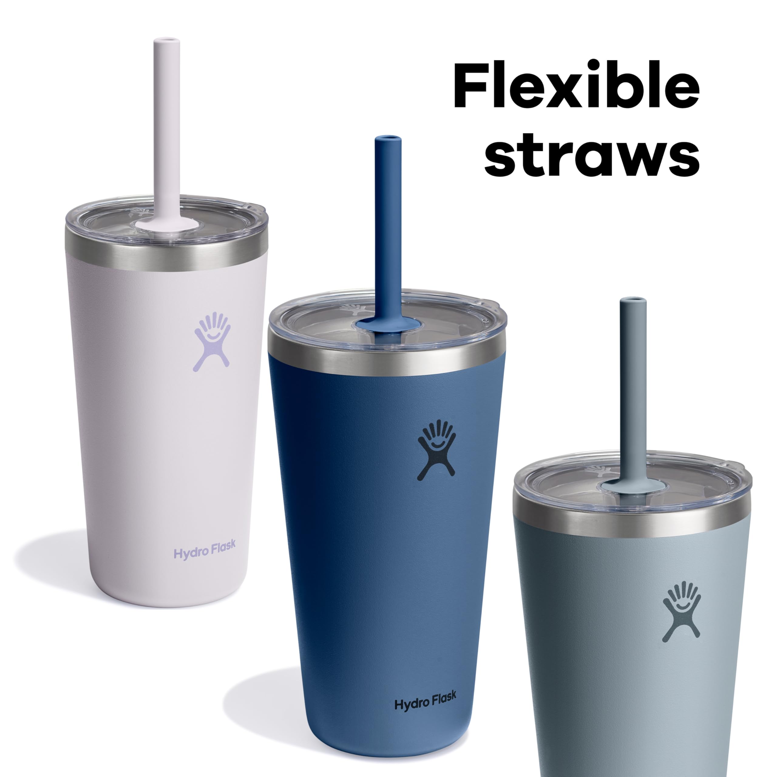hydro-flask-20-oz-all-around-tumbler-with-clear-straw-lid-capri-blue image 4