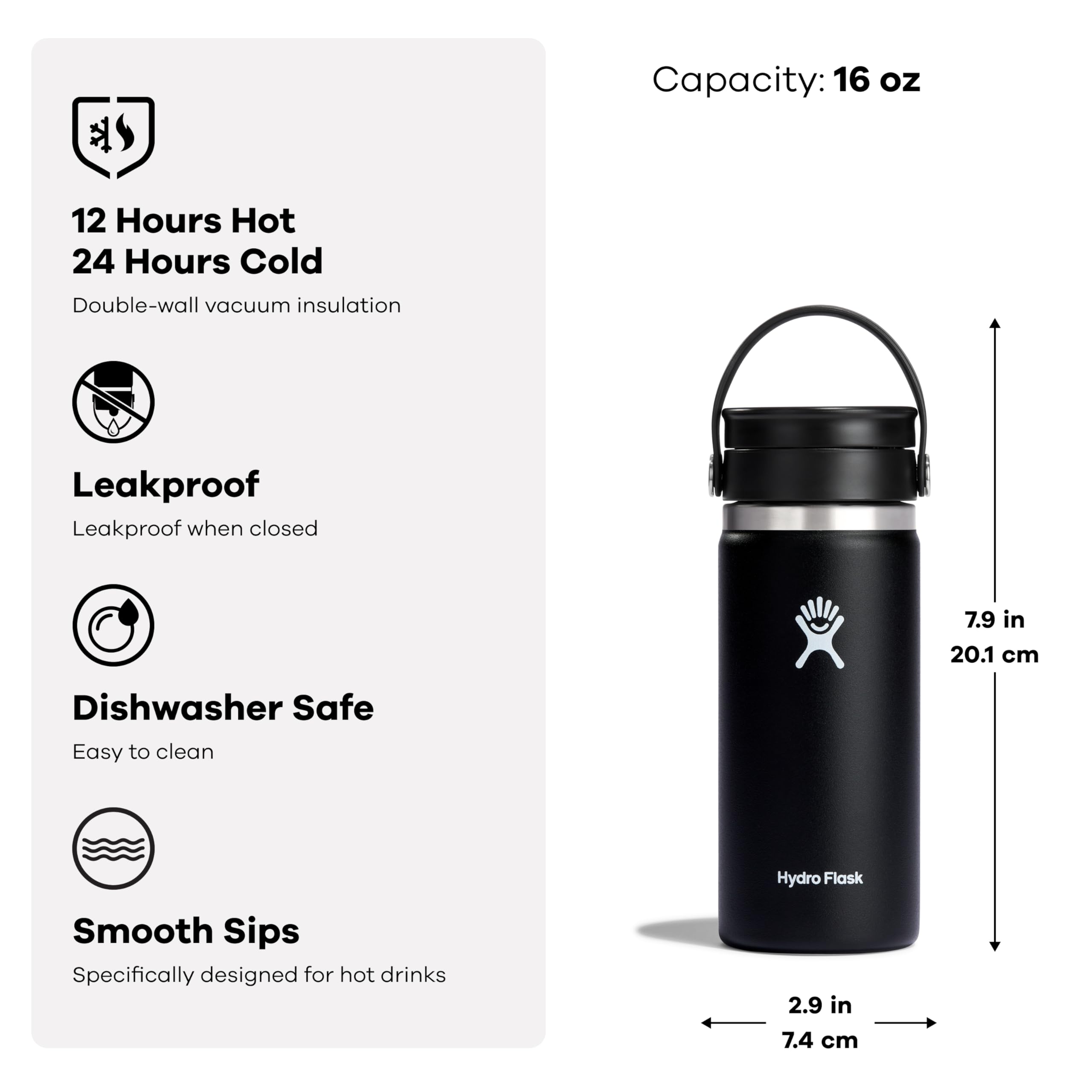 hydro-flask-16-oz-wide-mouth-bottle-with-flex-sip-lid-capri-blue-insulated-stain image 5