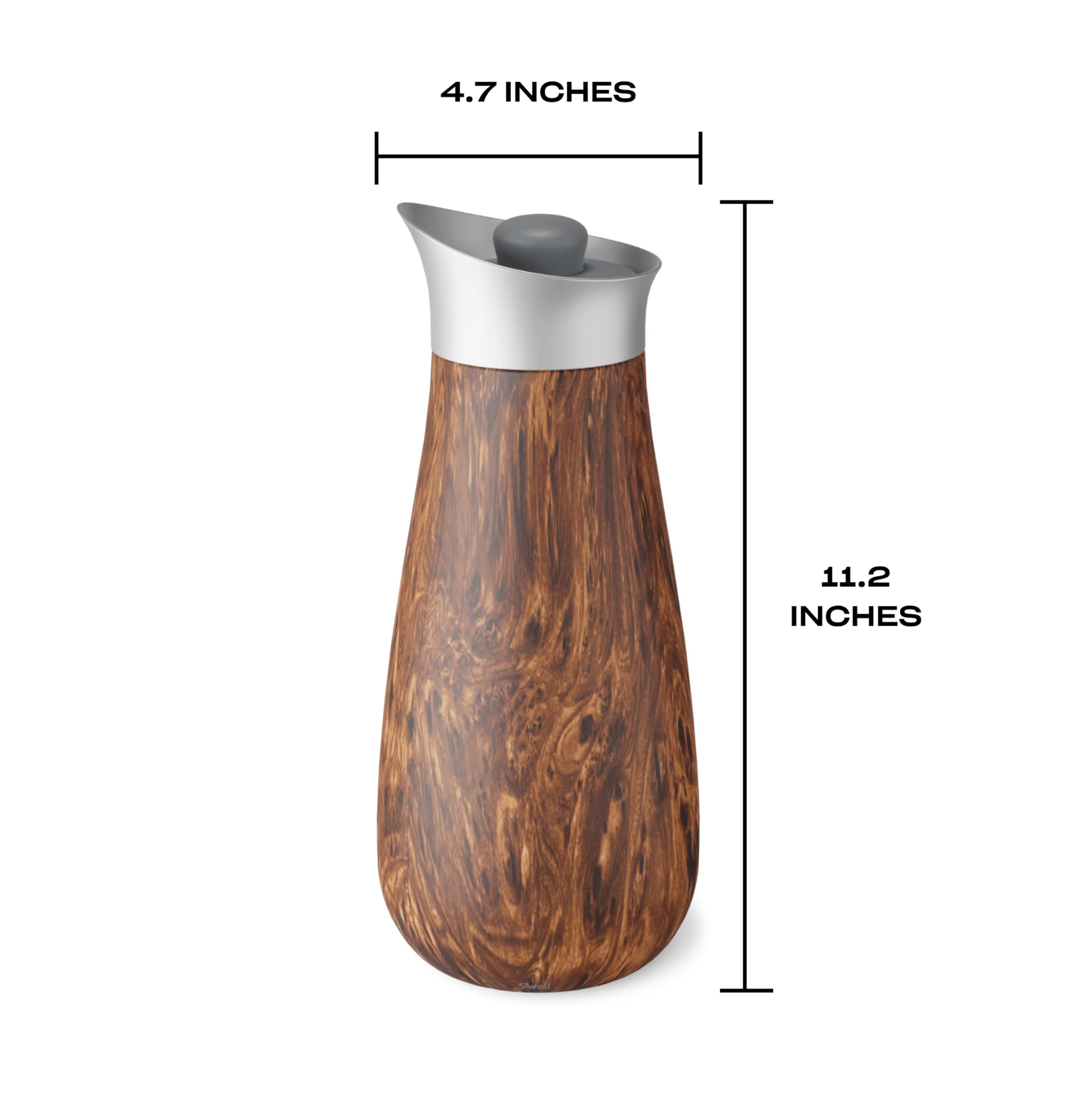 s-well-stainless-steel-carafe-with-silicone-lid-1-5l-teakwood image 4