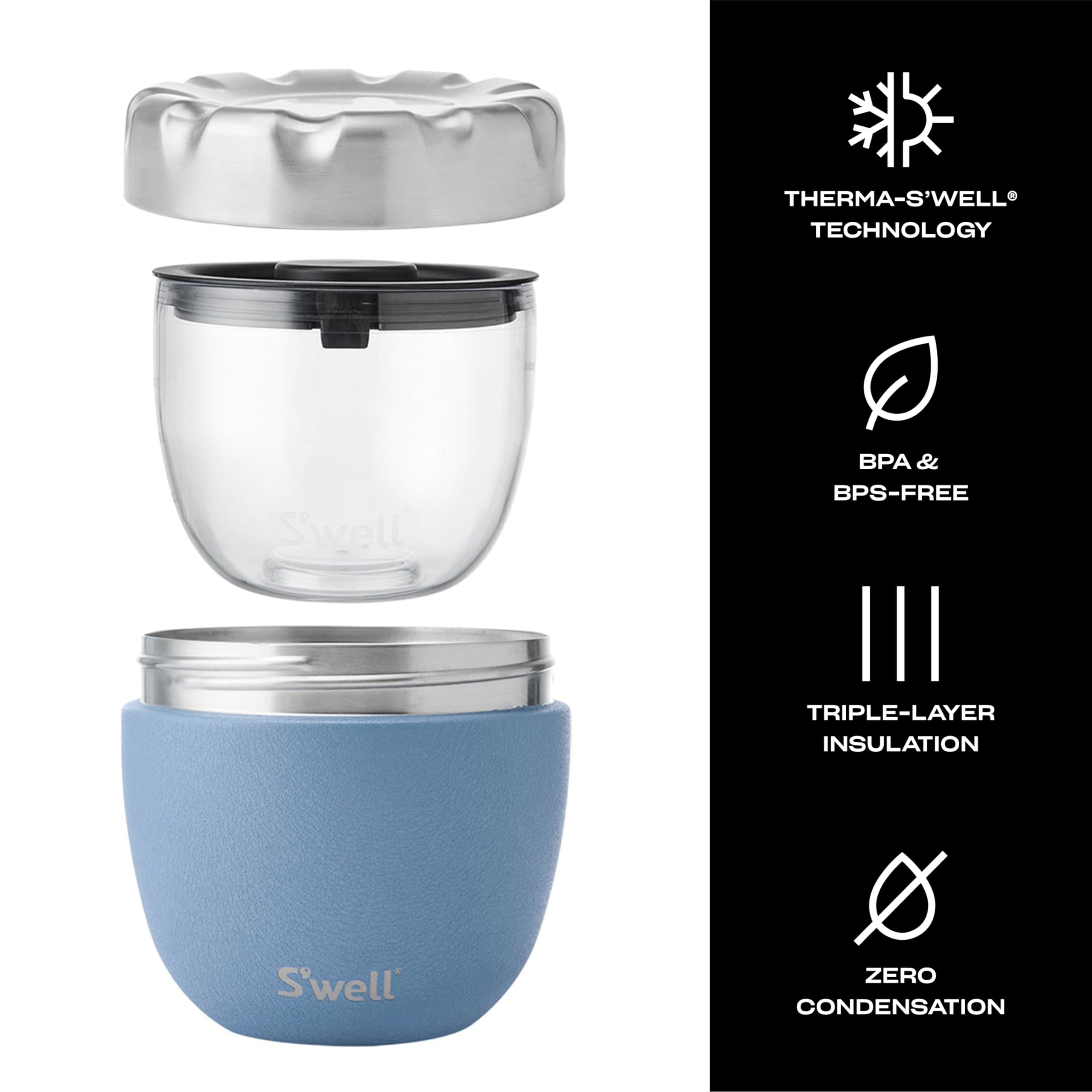 s-well-eats-21-5oz-stainless-steel-food-bowl-set-desert-sky-vacuum-insulated image 3