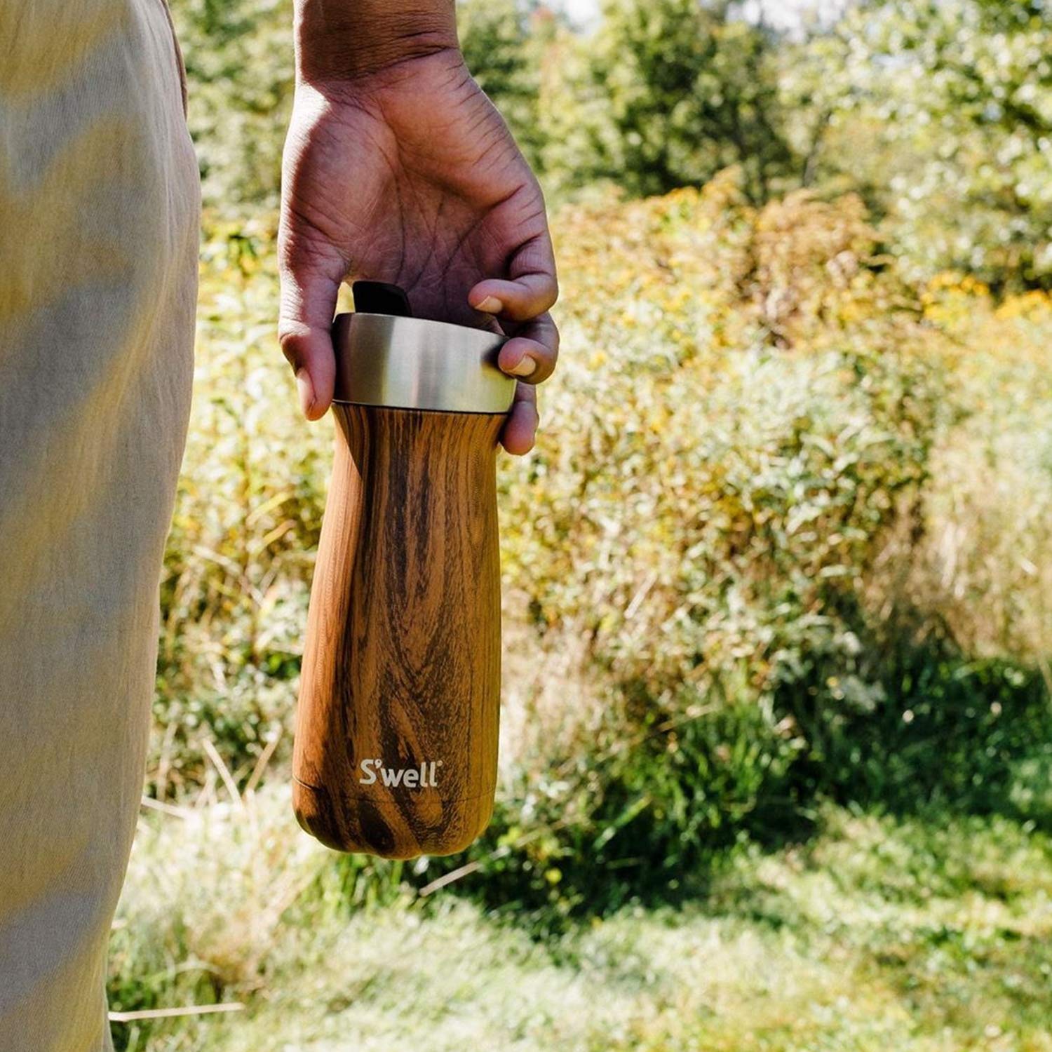 s-well-traveler-stainless-steel-16-oz-with-commuter-lid-teakwood image 2