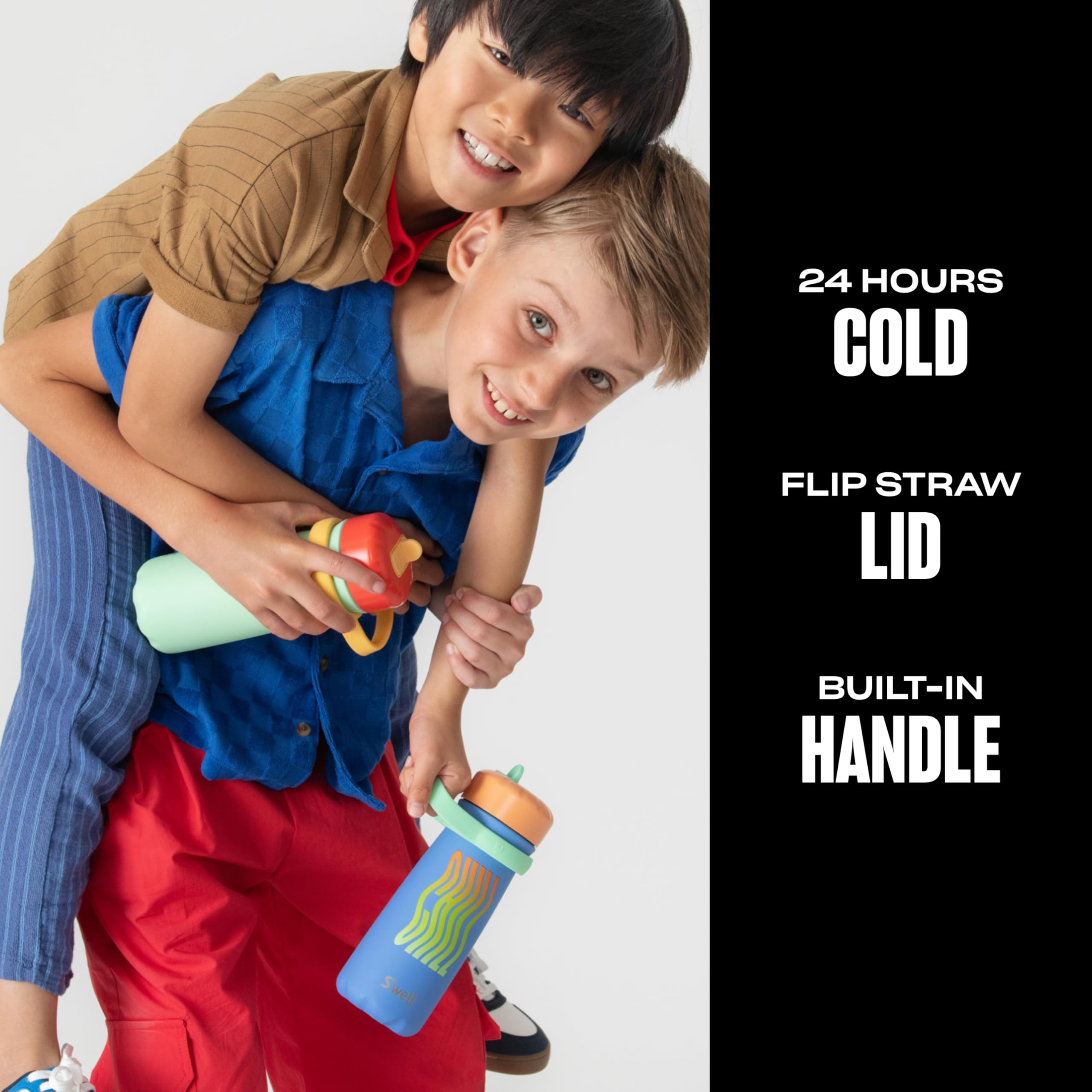 s-well-kids-traveler-16oz-stainless-steel-water-bottle-with-flip-straw-lid-sprin image 2