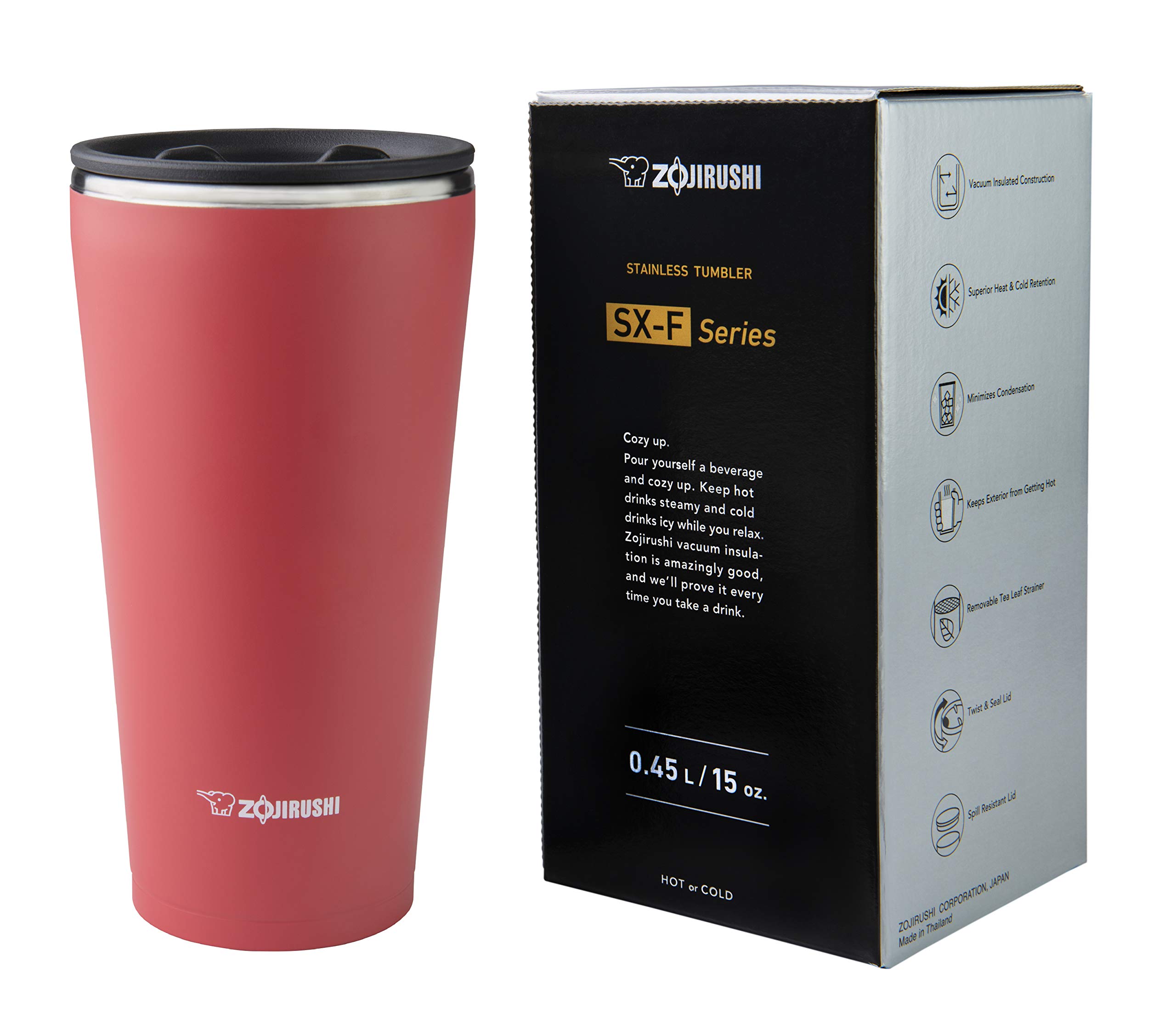 zojirushi-sx-fse45pv-stainless-vacuum-insulated-tumbler-15-ounce-coral-pink image 2