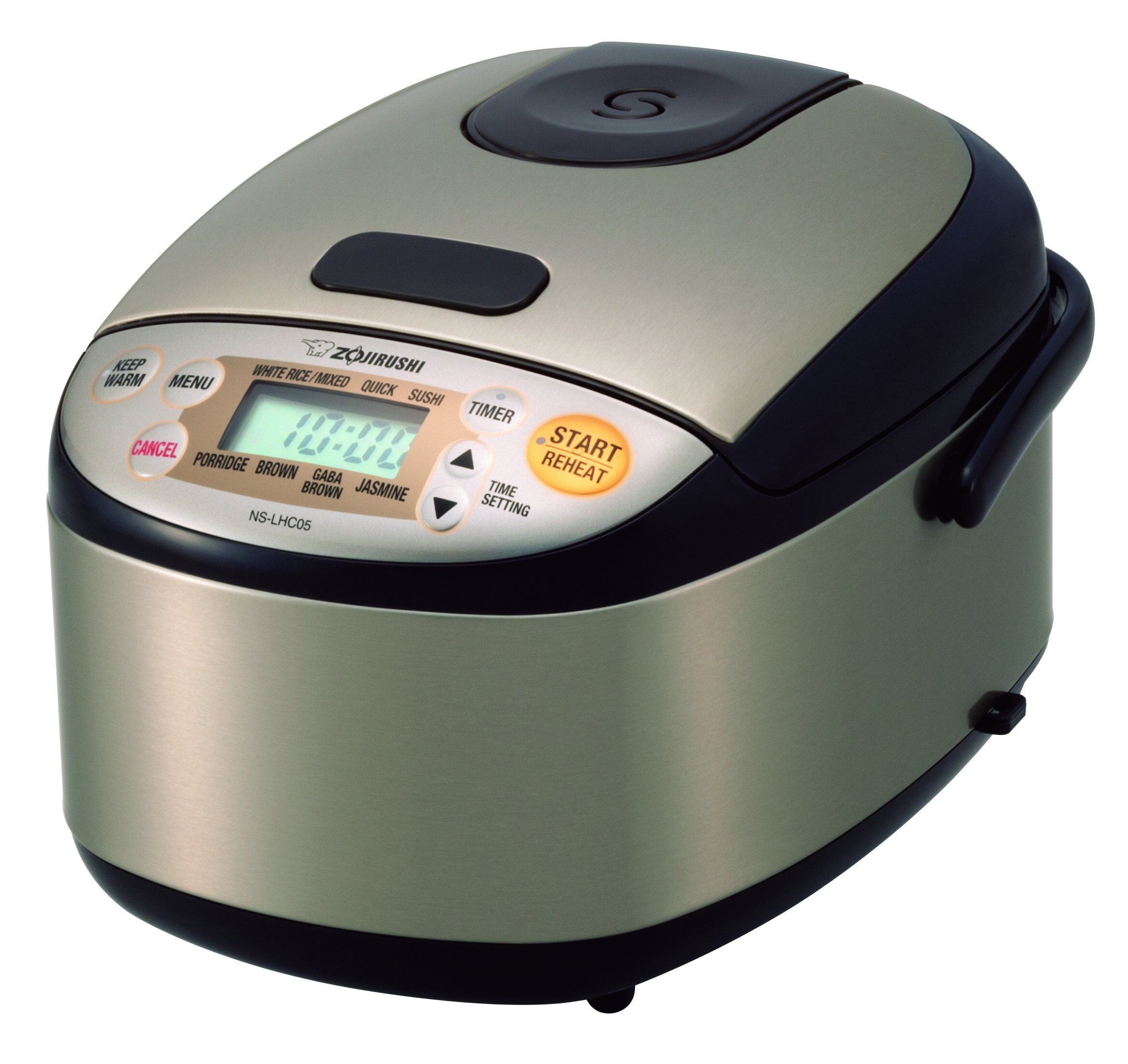 zojirushi-micom-3-cup-rice-cooker-warmer-ns-lhc05-stainless-dark-brown image 1